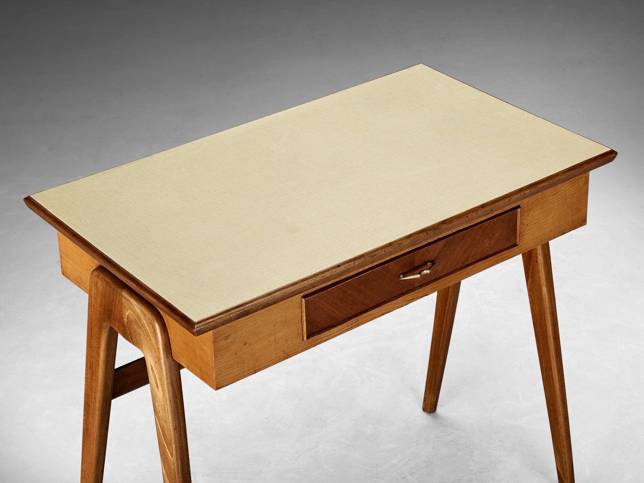 Elegant Italian Small Desk in Ash and Walnut Tables Morentz