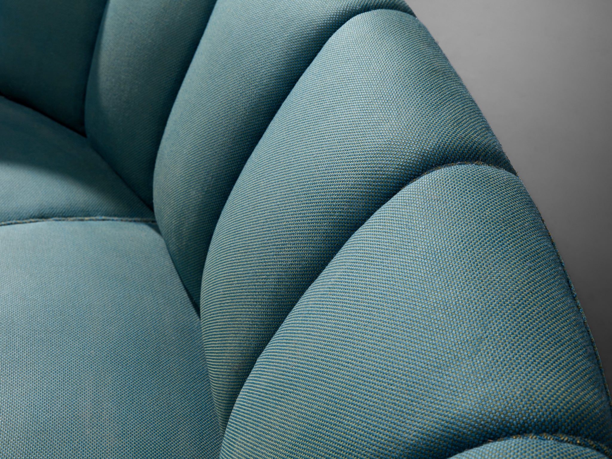 Danish Banana Sofa in Muted Teal Upholstery Seating Morentz