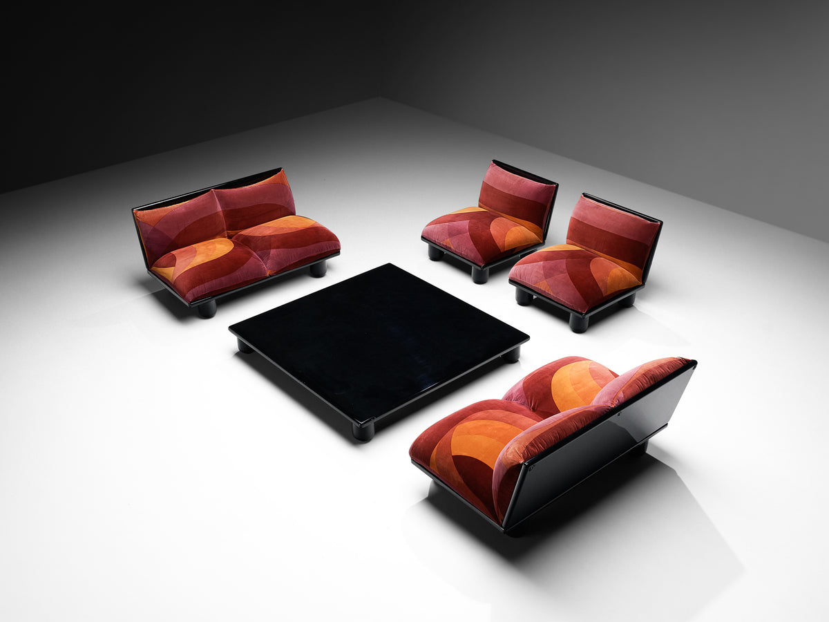 Carlo Bartoli for Rossi di Albizzate 'Blop' Lounge Chairs in Original Fabric Seating Morentz