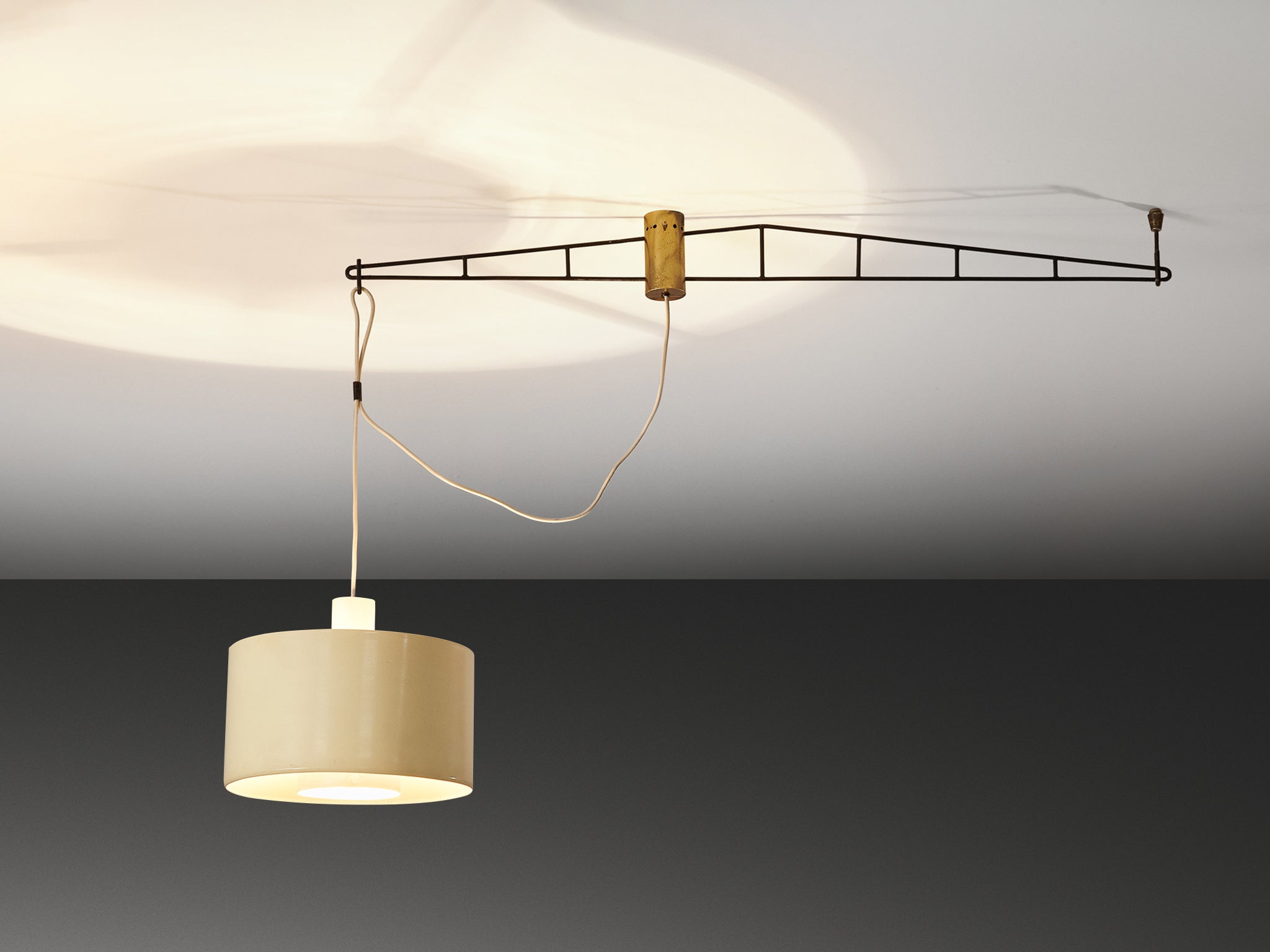 Stunning Stilnovo Chandelier in Metal and Brass