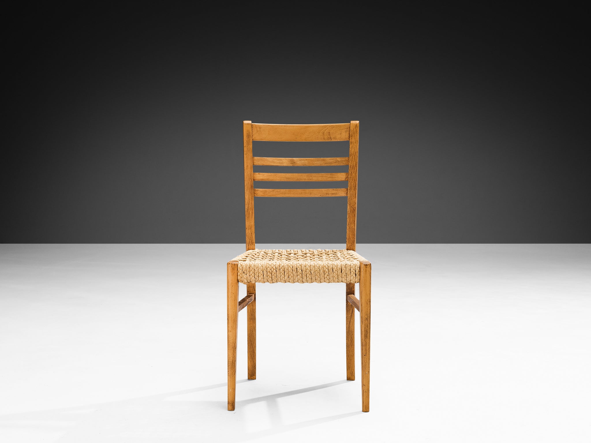 Adrien Audoux & Frida Minnet for Vido Set of Four Dining Chairs in Braided Hemp Seating Morentz