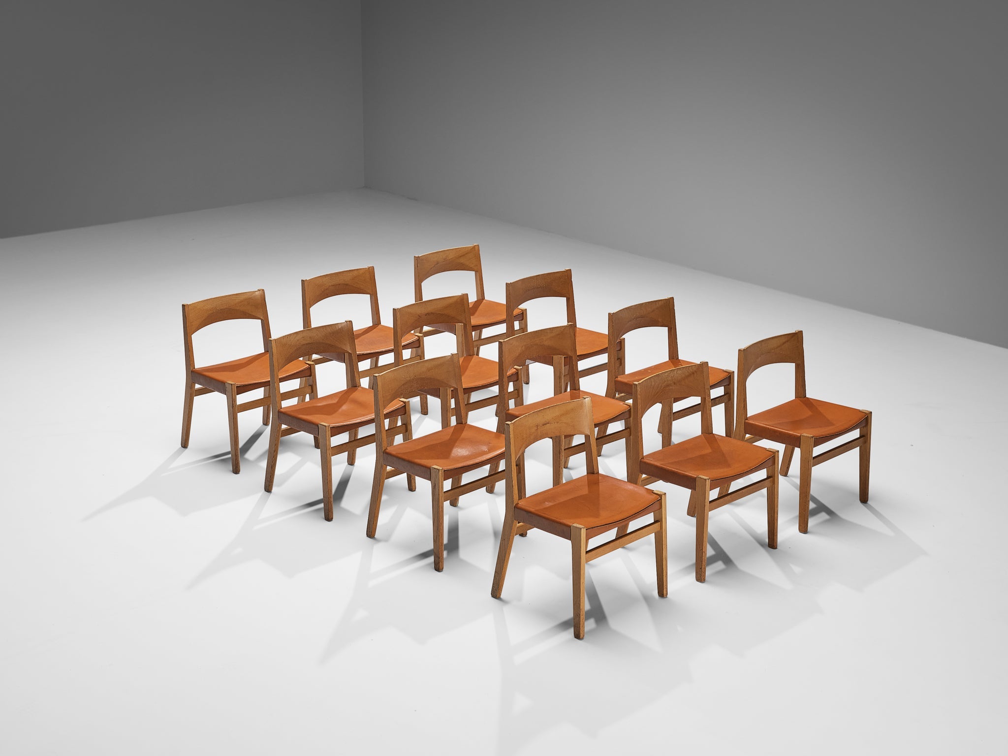 John Vedel Rieper for Källemo Set of Twelve Dining Chairs in Oak seating Morentz