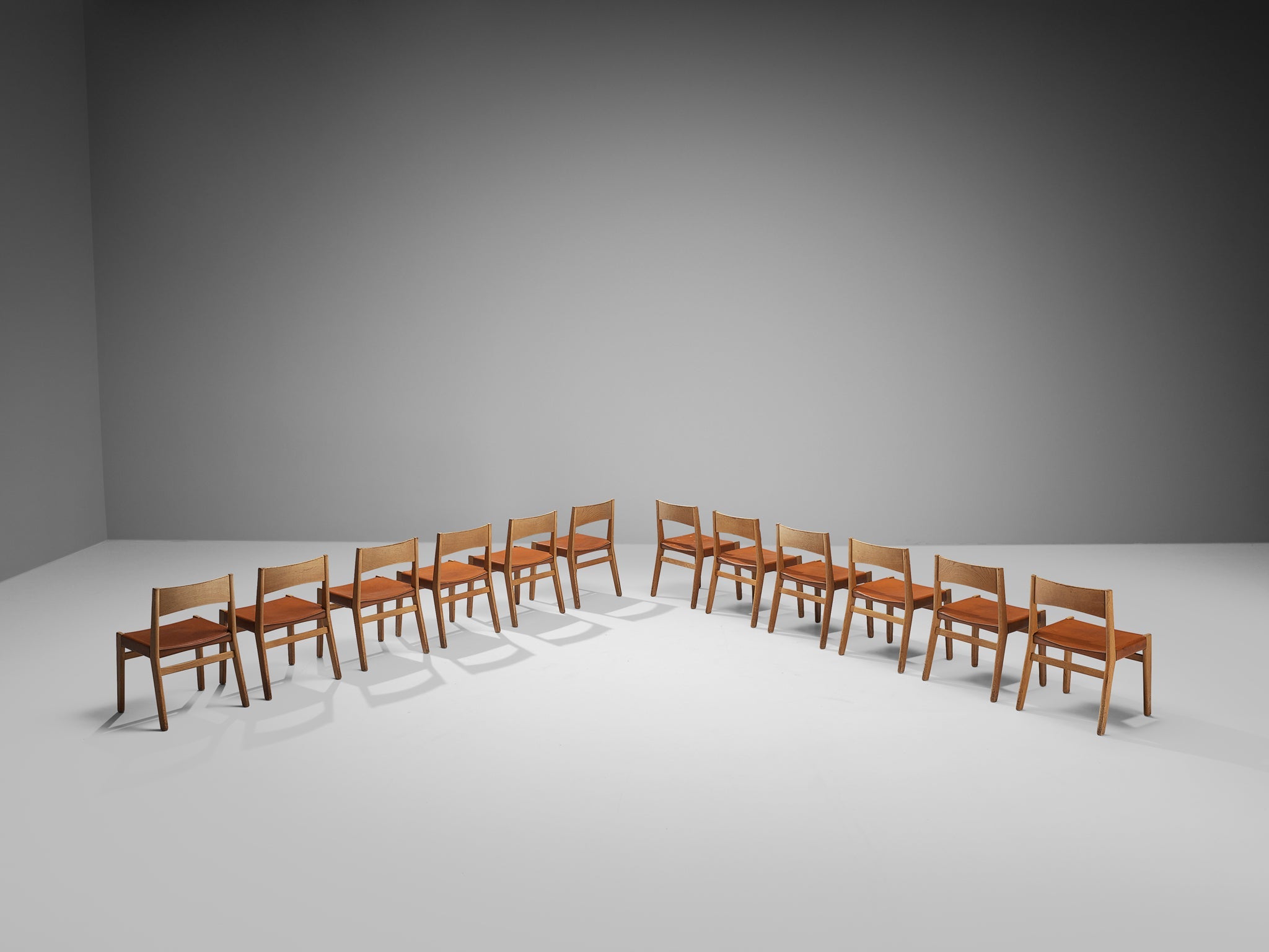 John Vedel Rieper for Källemo Set of Twelve Dining Chairs in Oak seating Morentz