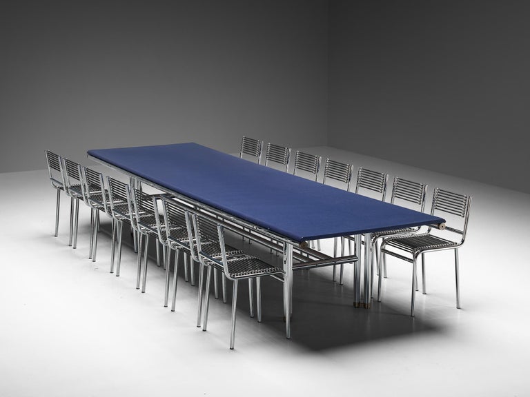 Carlo Scarpa & Hiroyuki Toyoda Table with René Herbst Sandows Dining Chairs