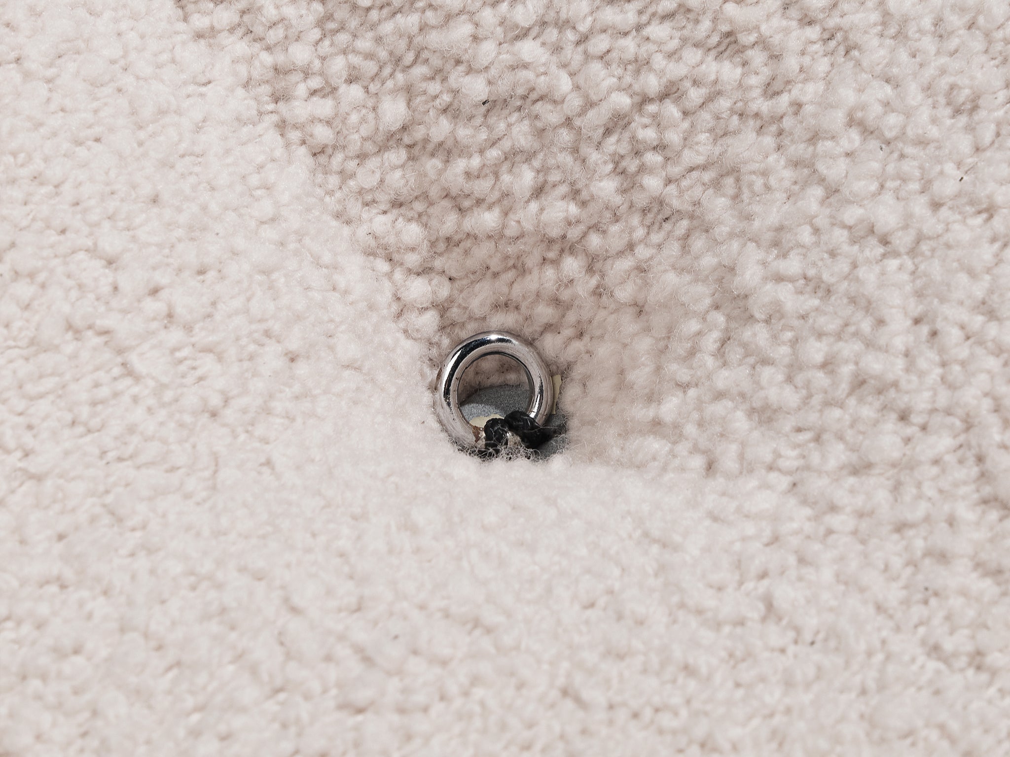 Mario Bellini Reupholstered 'Camaleonda' Lounge Chair with Ottoman White Boucle Seating Morentz