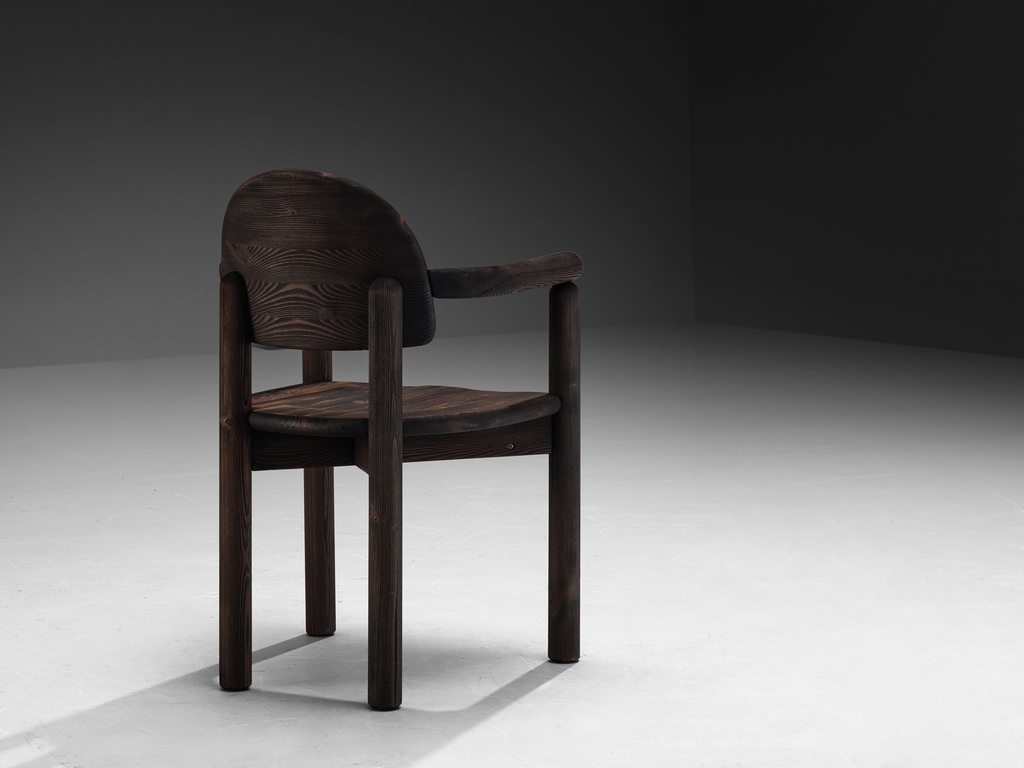 Rainer Daumiller Set of Four Armchairs in Darkened Pine seating Morentz