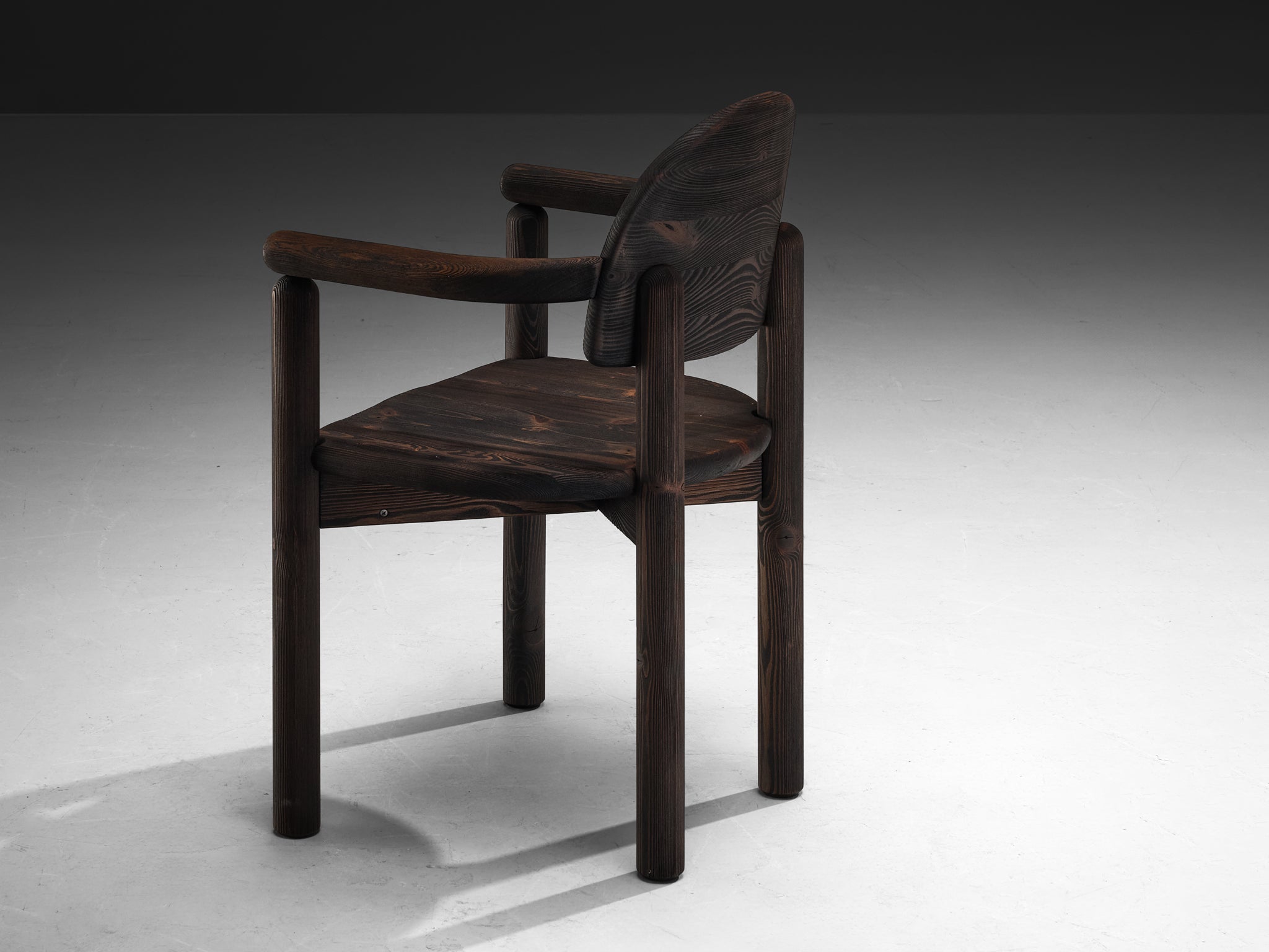 Rainer Daumiller Set of Four Armchairs in Darkened Pine seating Morentz