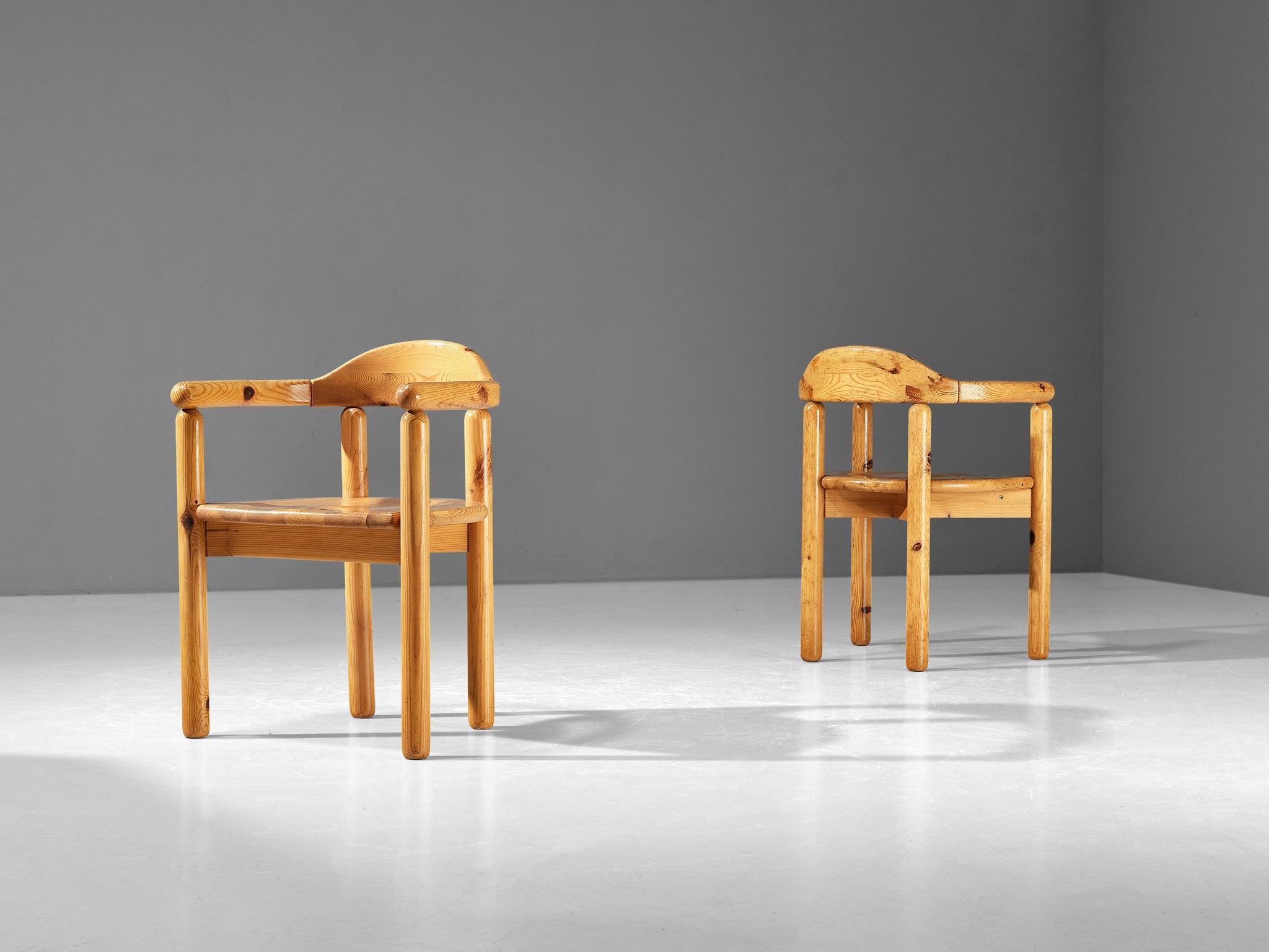 Rainer Daumiller Pair of Dining Chairs in Pine seating Morentz