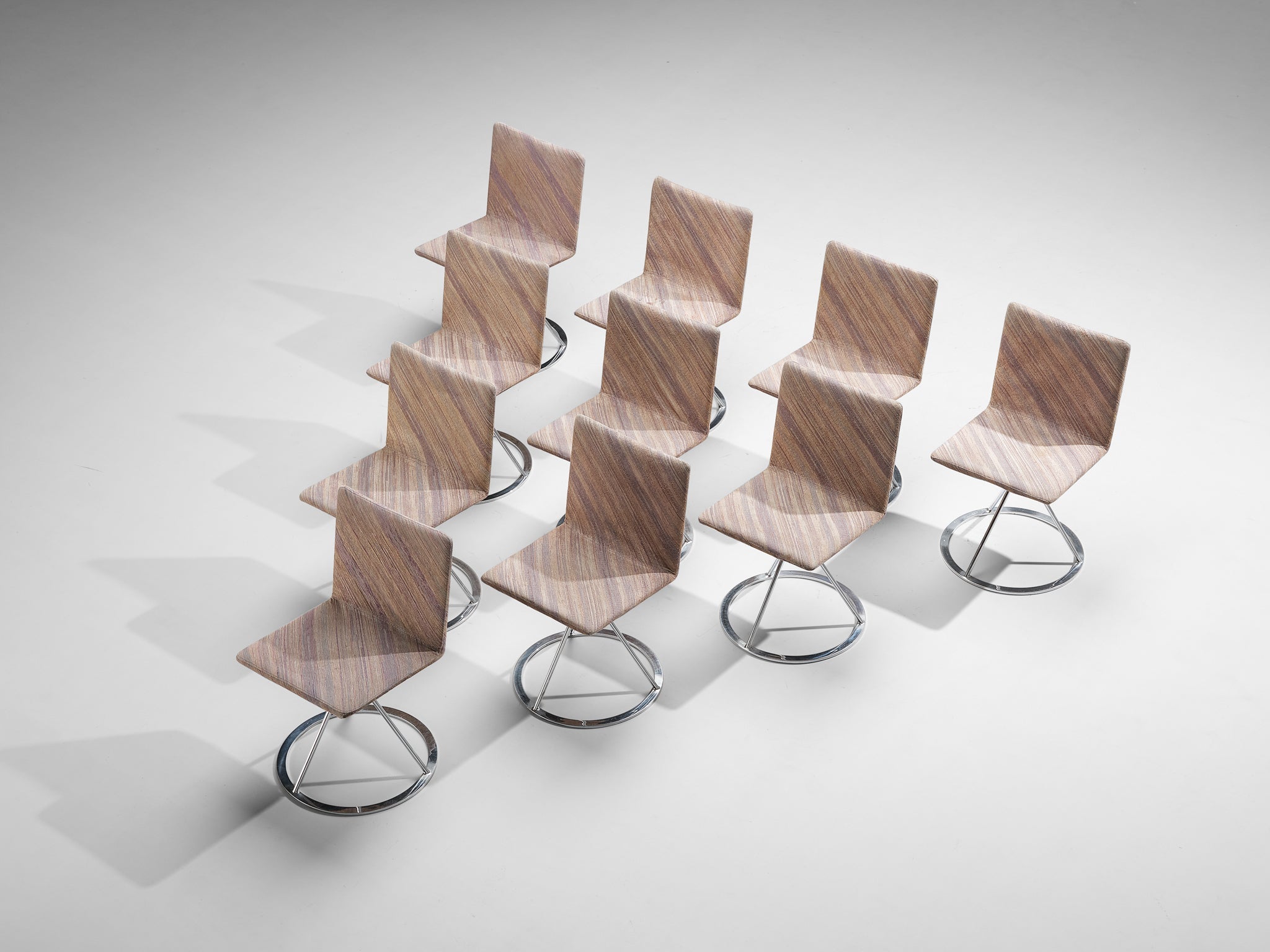 Alberto Salvati & Ambrogio Tresoldi for Saporiti Set of Ten 'Dania' Chairs seating Morentz