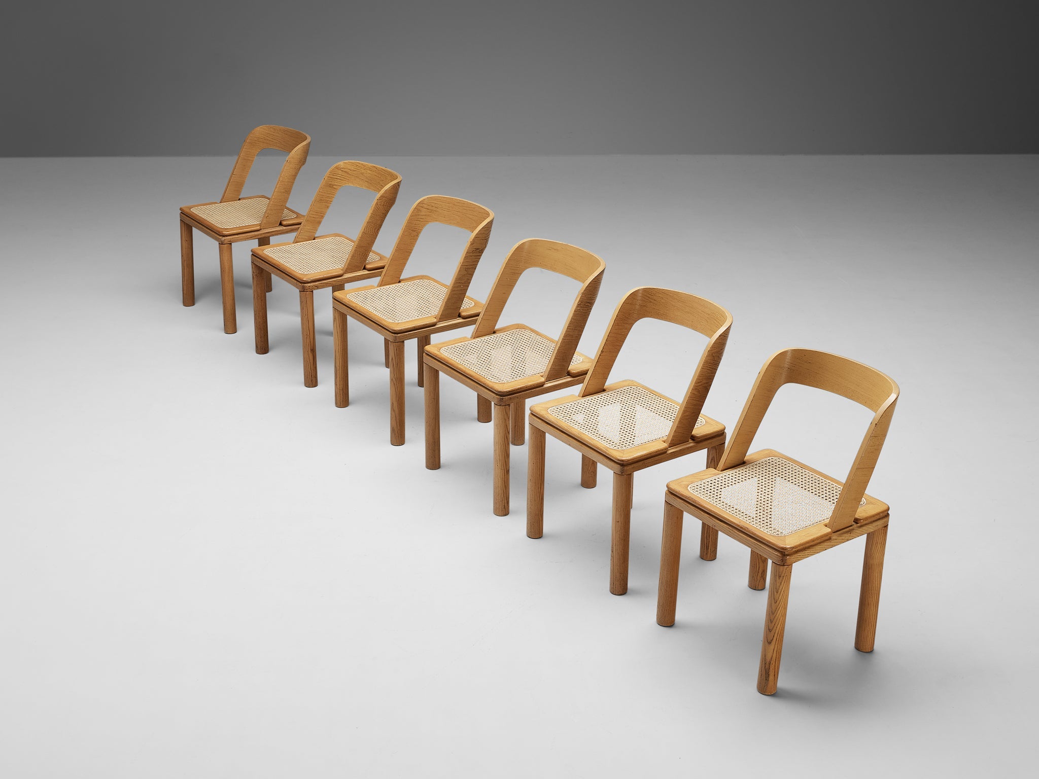 RB Rossana Set of Six Dining Chairs in Cane and Ash seating Morentz