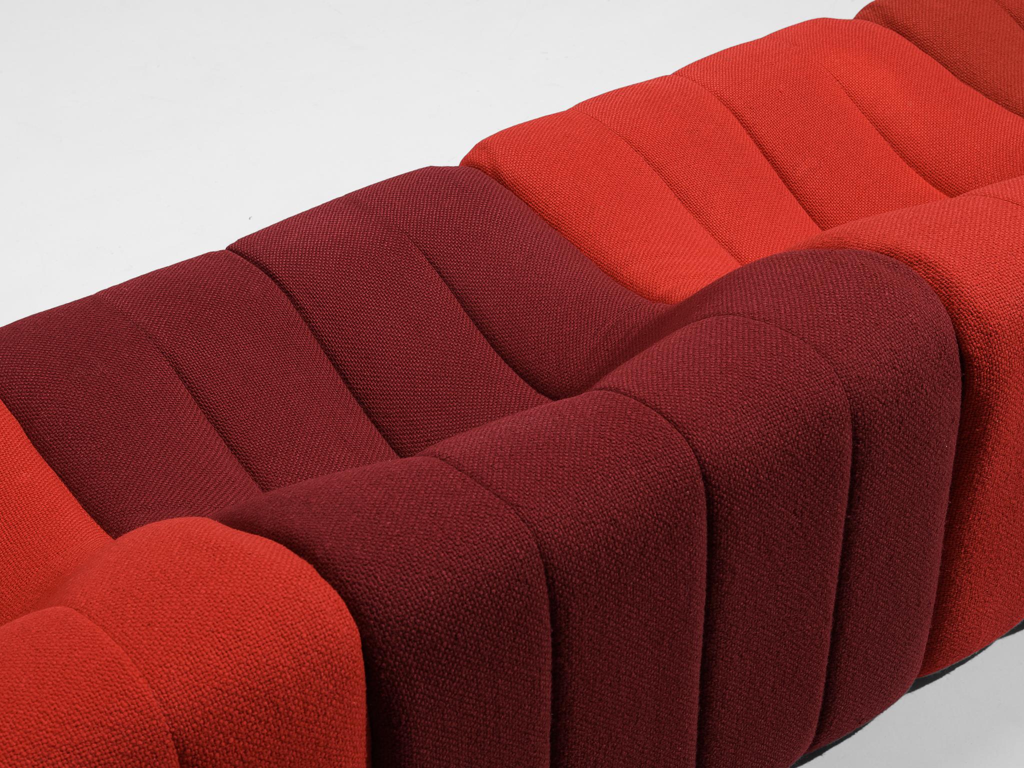 Kwok Hoi Chan for Steiner 'Chromatic' Modular Sofa in Red Purple Colors seating Morentz