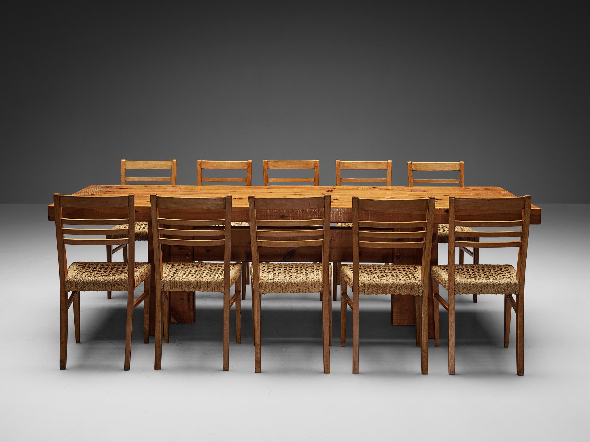Dining Set with Adrien Audoux & Frida Minet Chairs and Rivadossi Table seating Morentz