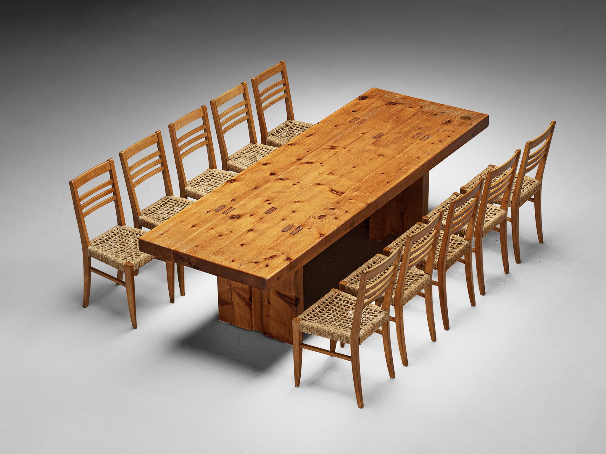 Dining Set with Adrien Audoux & Frida Minet Chairs and Rivadossi Table seating Morentz