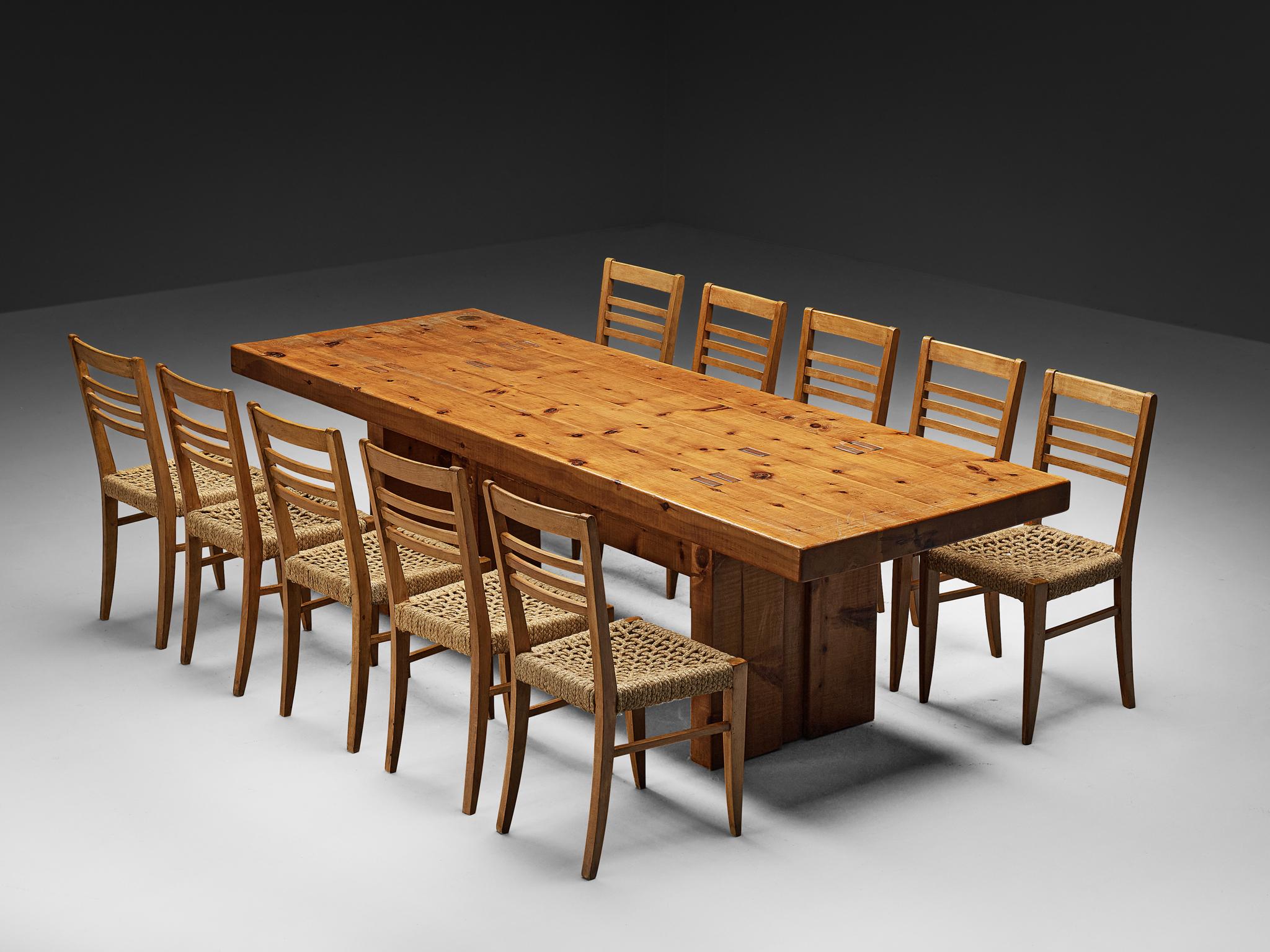 Dining Set with Adrien Audoux & Frida Minet Chairs and Rivadossi Table seating Morentz
