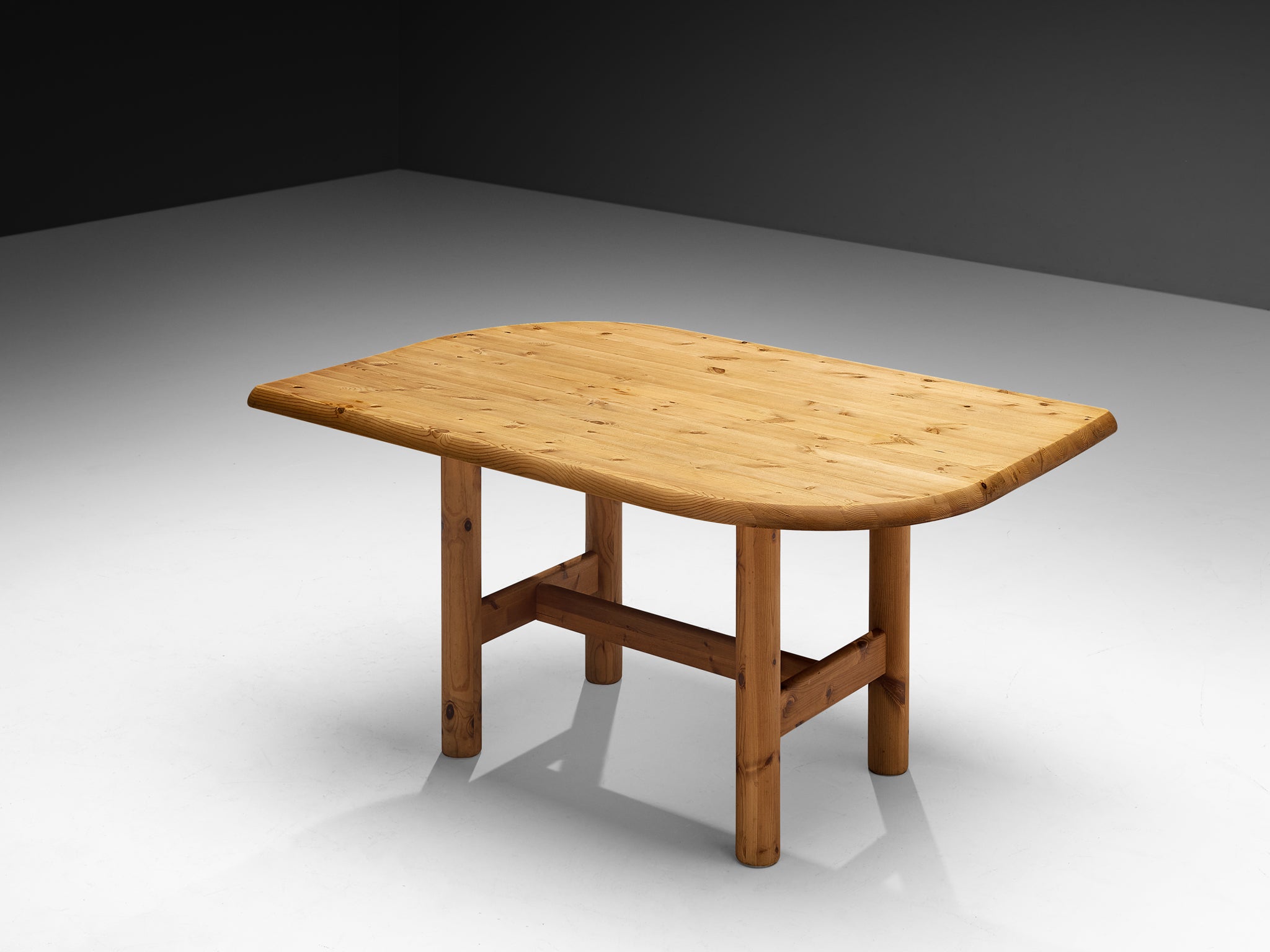 Danish Dining Table With Leaf Shaped Top in Solid Pine Tables Morentz