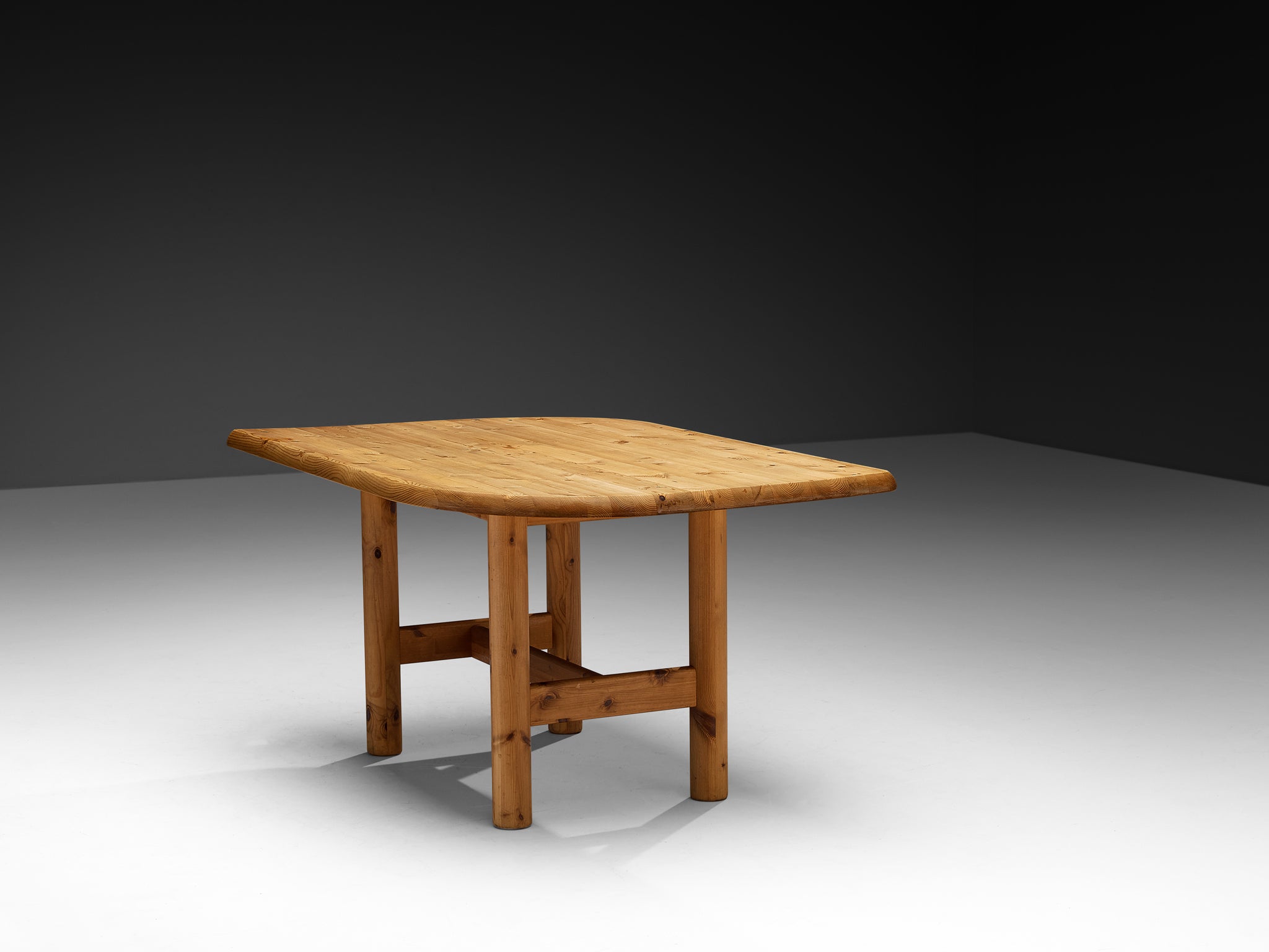 Danish Dining Table With Leaf Shaped Top in Solid Pine Tables Morentz