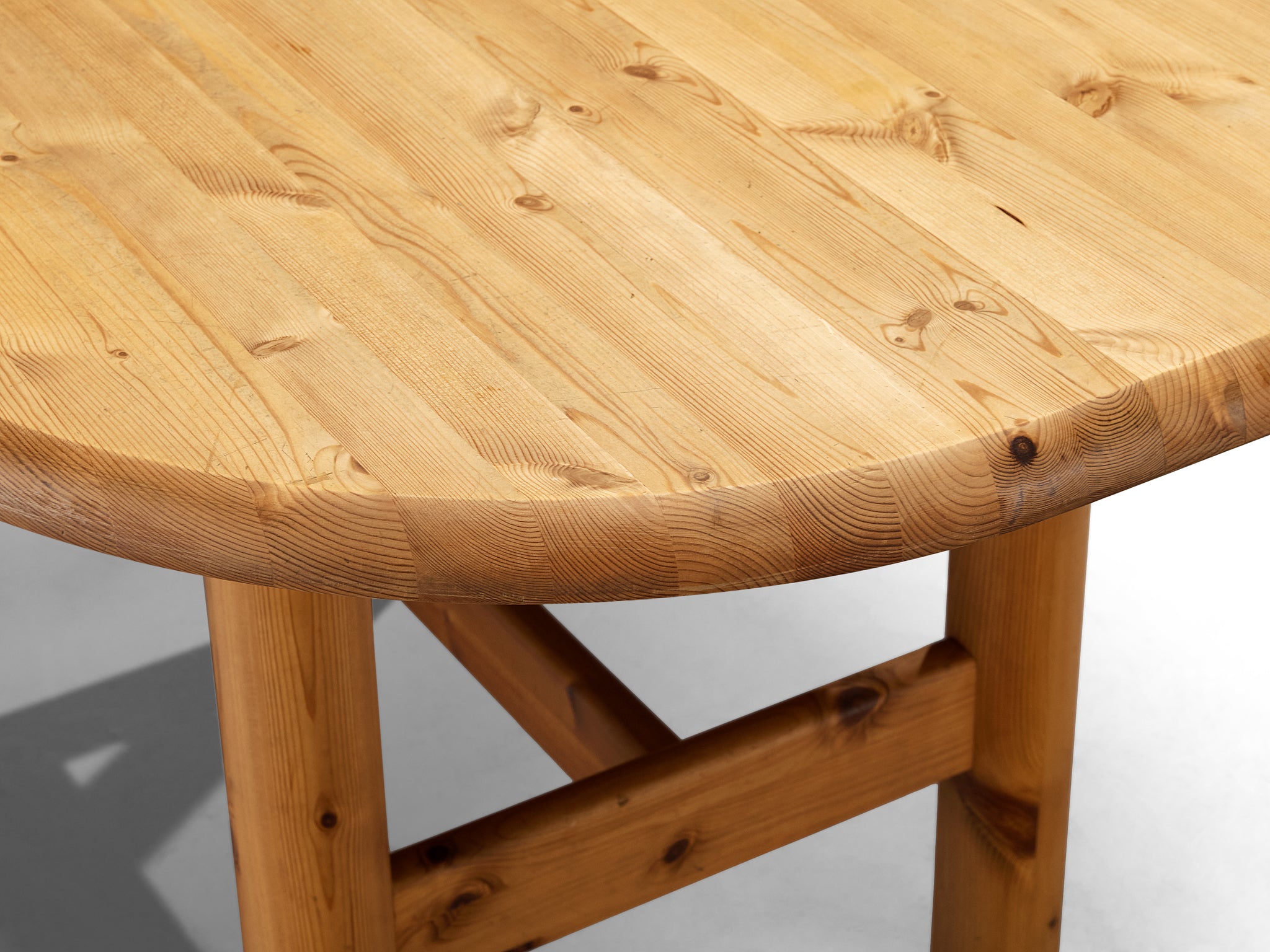 Danish Dining Table With Leaf Shaped Top in Solid Pine Tables Morentz