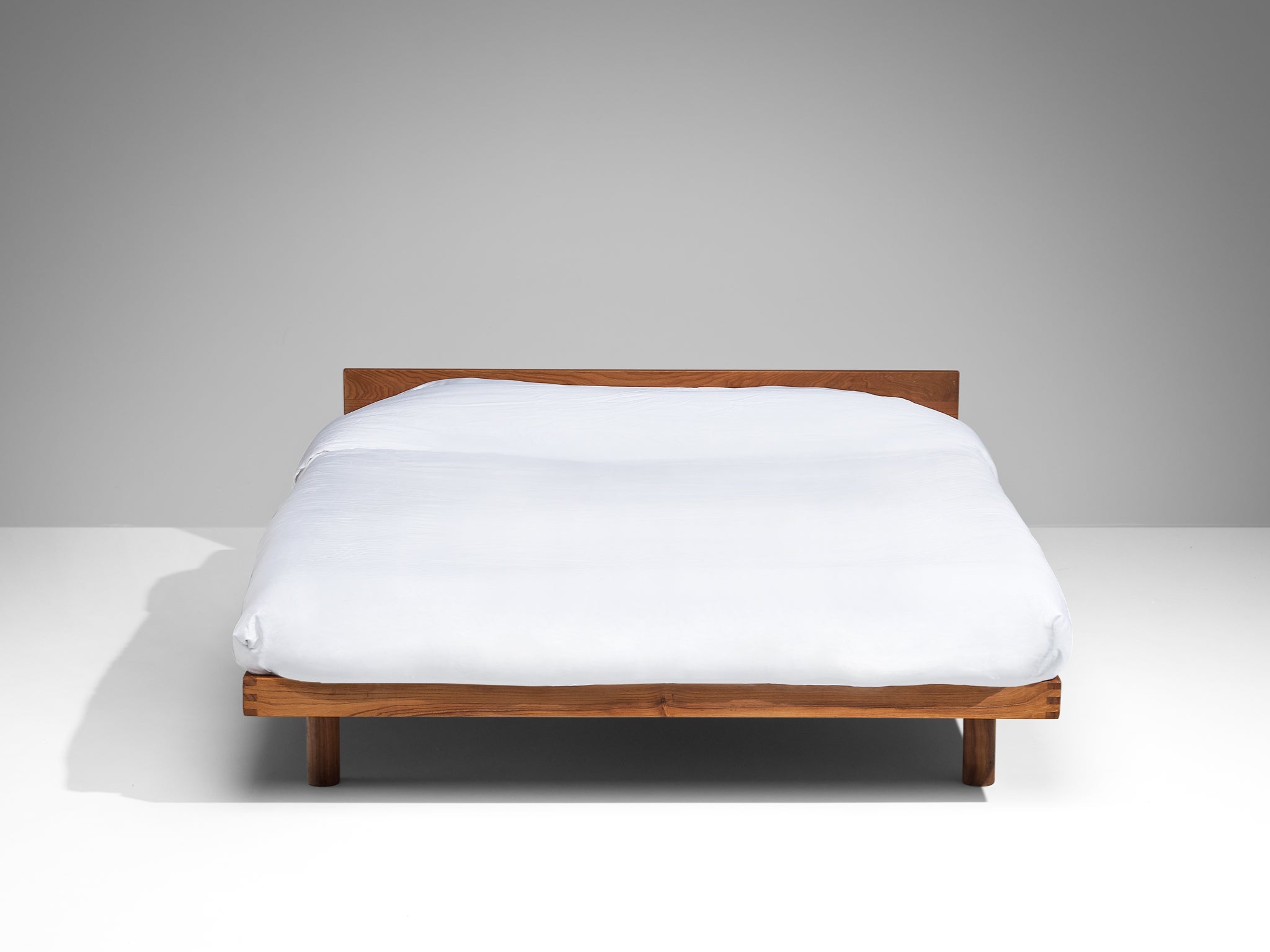 Early Pierre Chapo 'Godot' Queen Bed in Solid Elm more furniture and collectibles Morentz