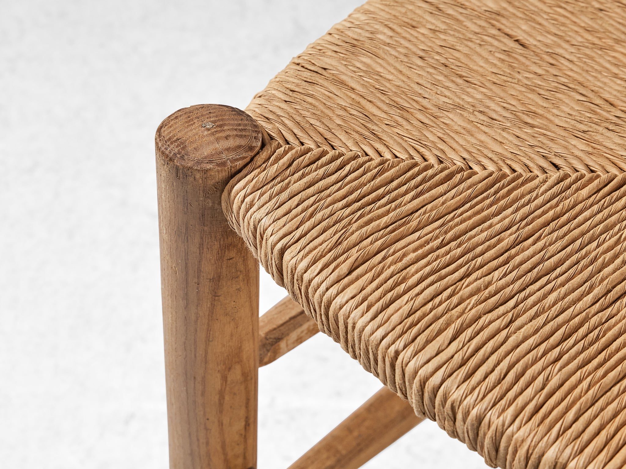 Charlotte Perriand Stool in Ash and Straw seating Morentz