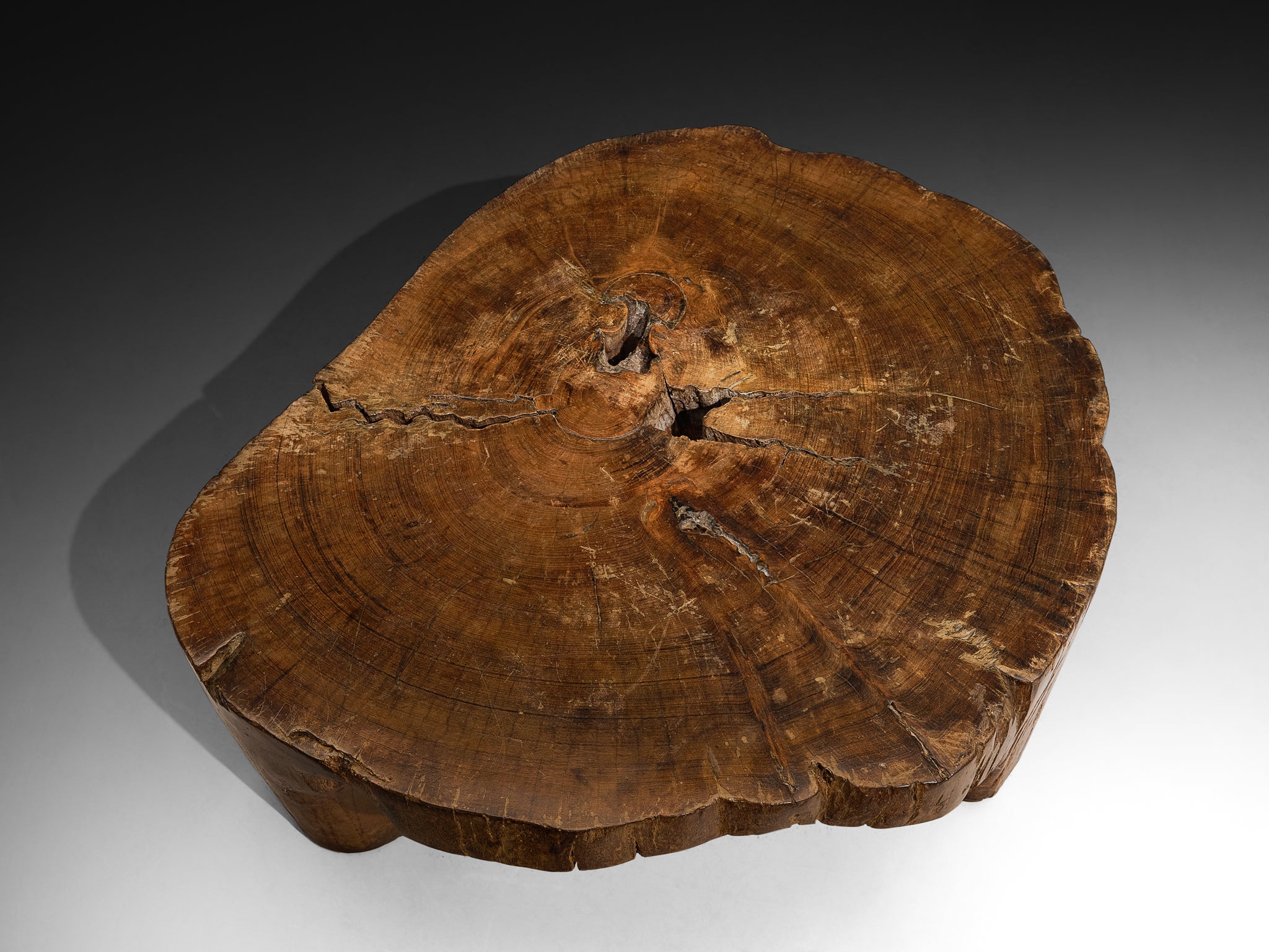 José Zanine Caldas Hand-Carved Coffee Table in Brazilian Hardwood Tables Morentz