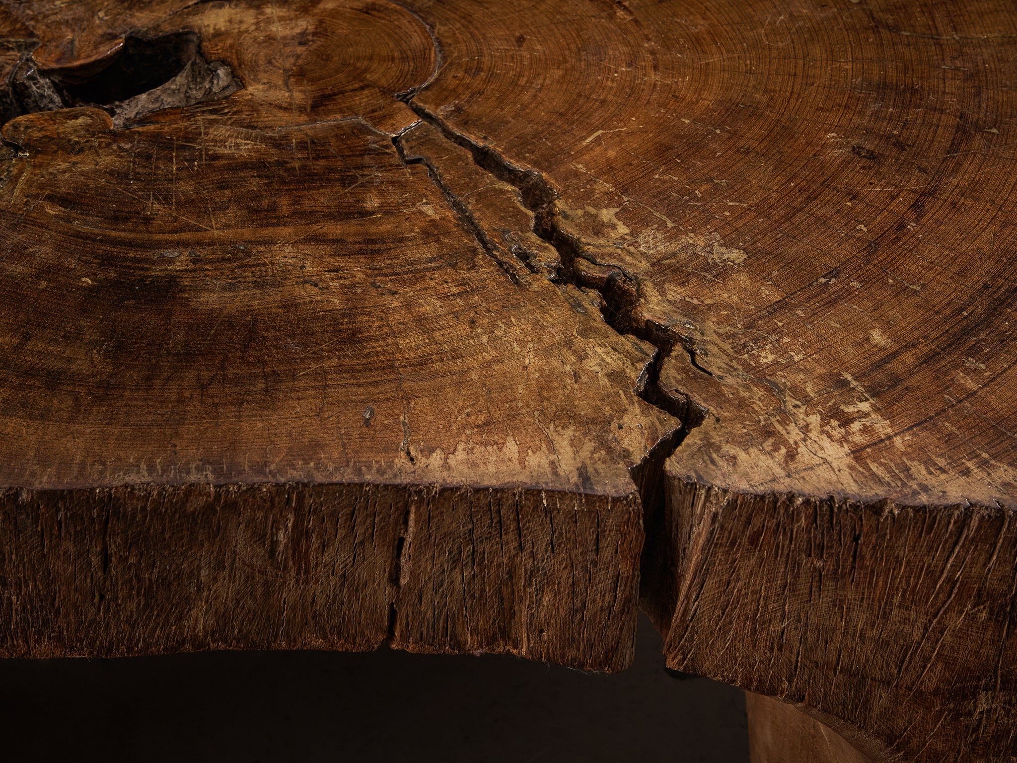 José Zanine Caldas Hand-Carved Coffee Table in Brazilian Hardwood Tables Morentz