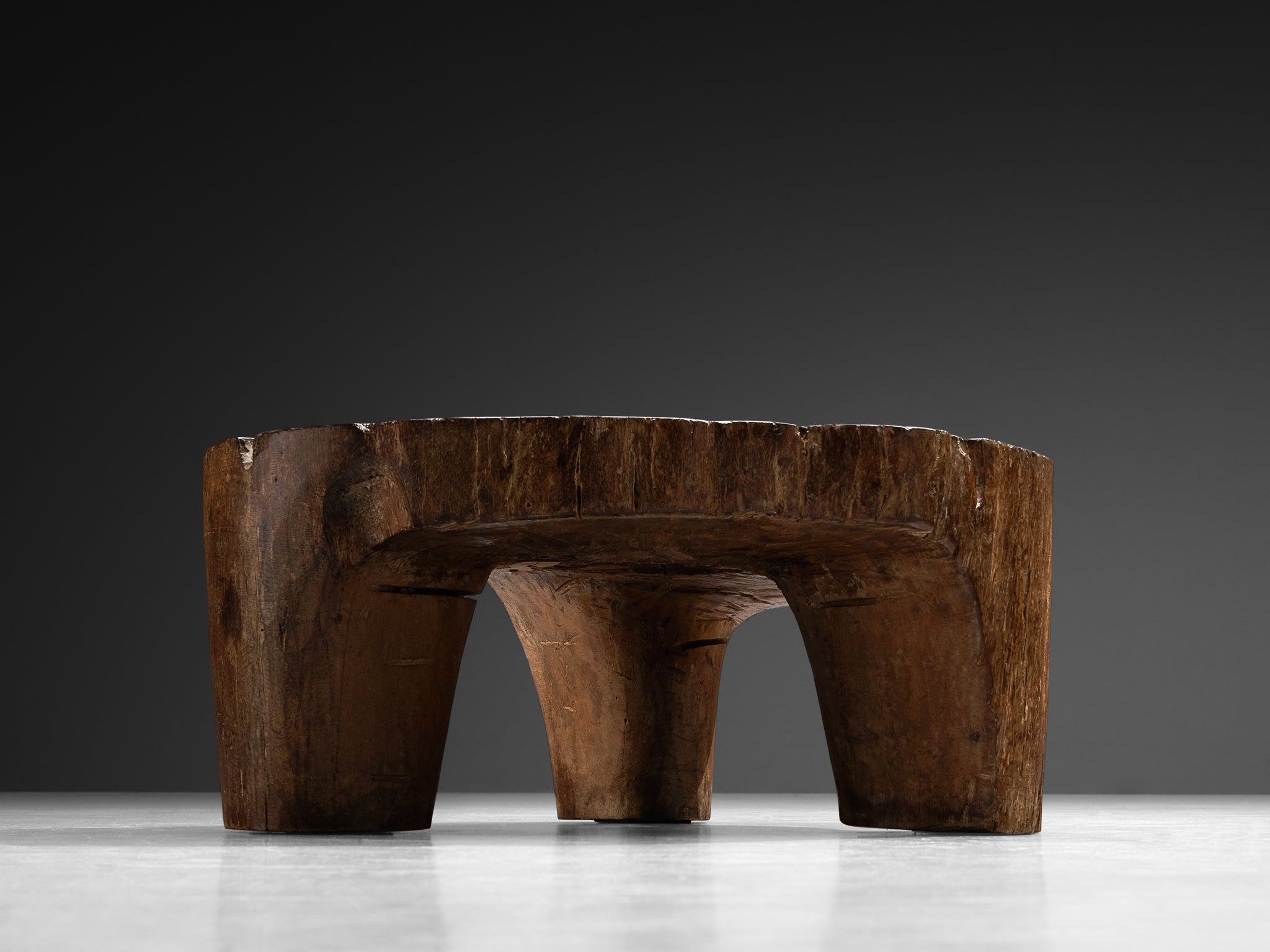 José Zanine Caldas Hand-Carved Coffee Table in Brazilian Hardwood Tables Morentz