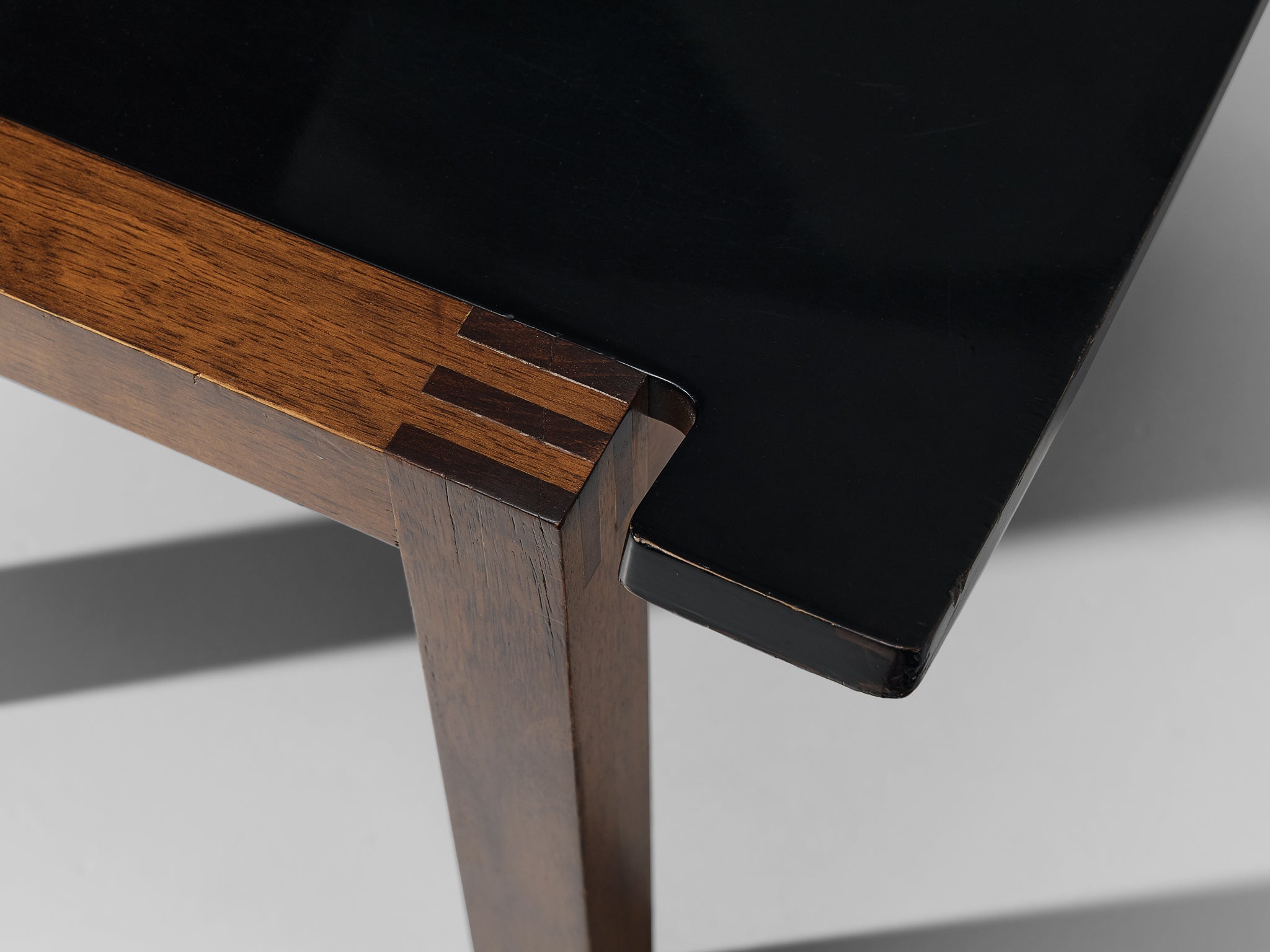 Italian Set of Four Dining Chairs in Wood and Metal seating Morentz