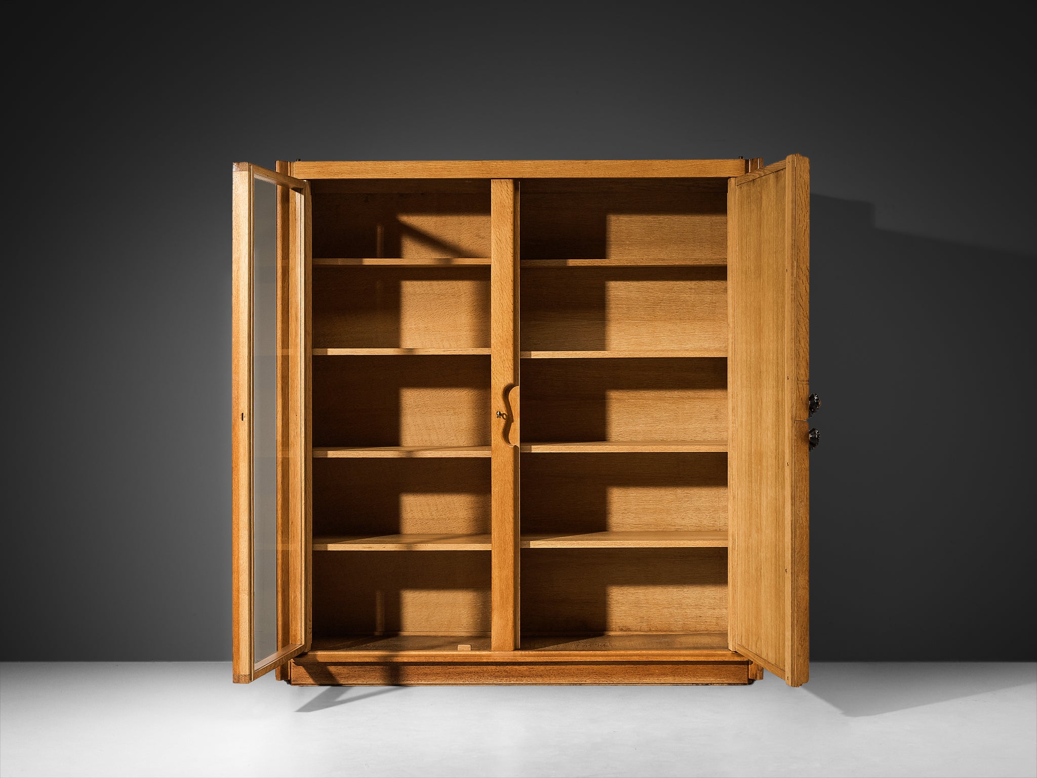 Guillerme & Chambron Highboard in Oak with Ceramic Handles Case pieces and storage cabinets Morentz