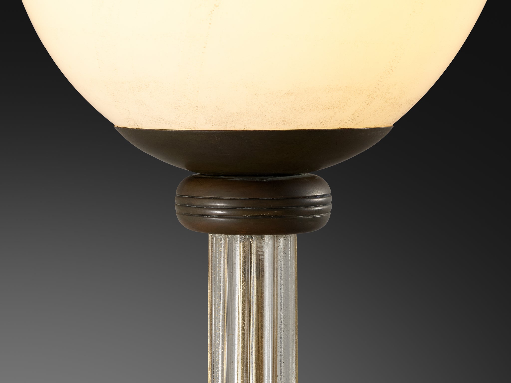 Tomaso Buzzi for Venini Floor Lamp in Alga Glass and Gold Leaf Lighting Morentz
