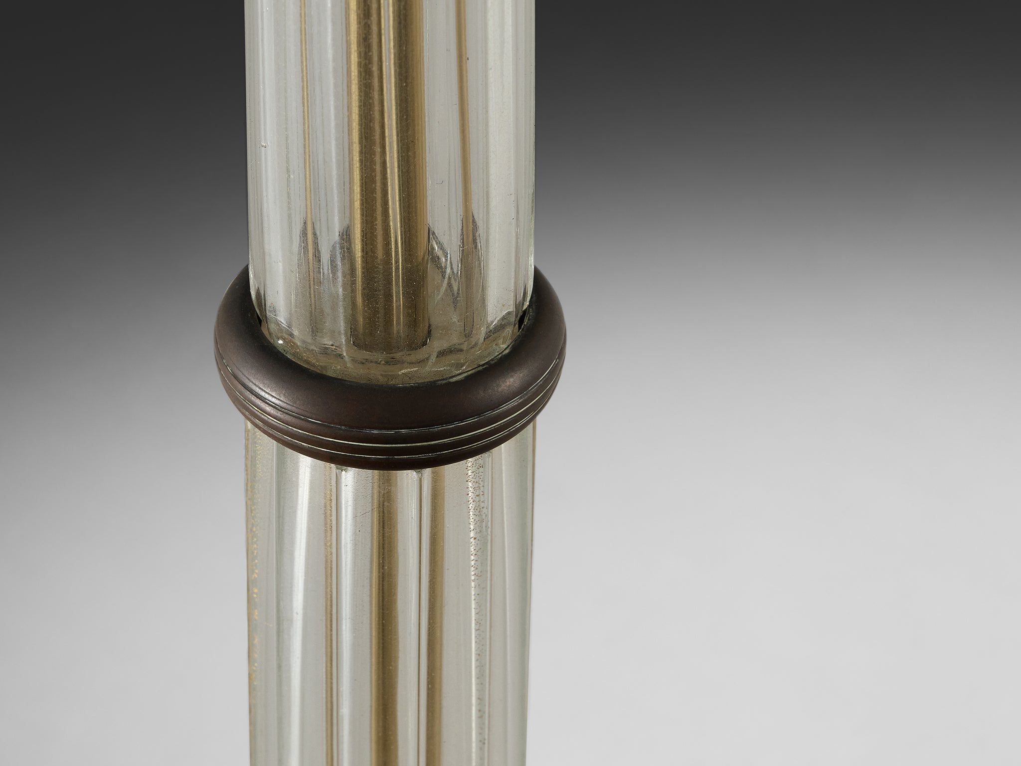 Tomaso Buzzi for Venini Floor Lamp in Alga Glass and Gold Leaf Lighting Morentz