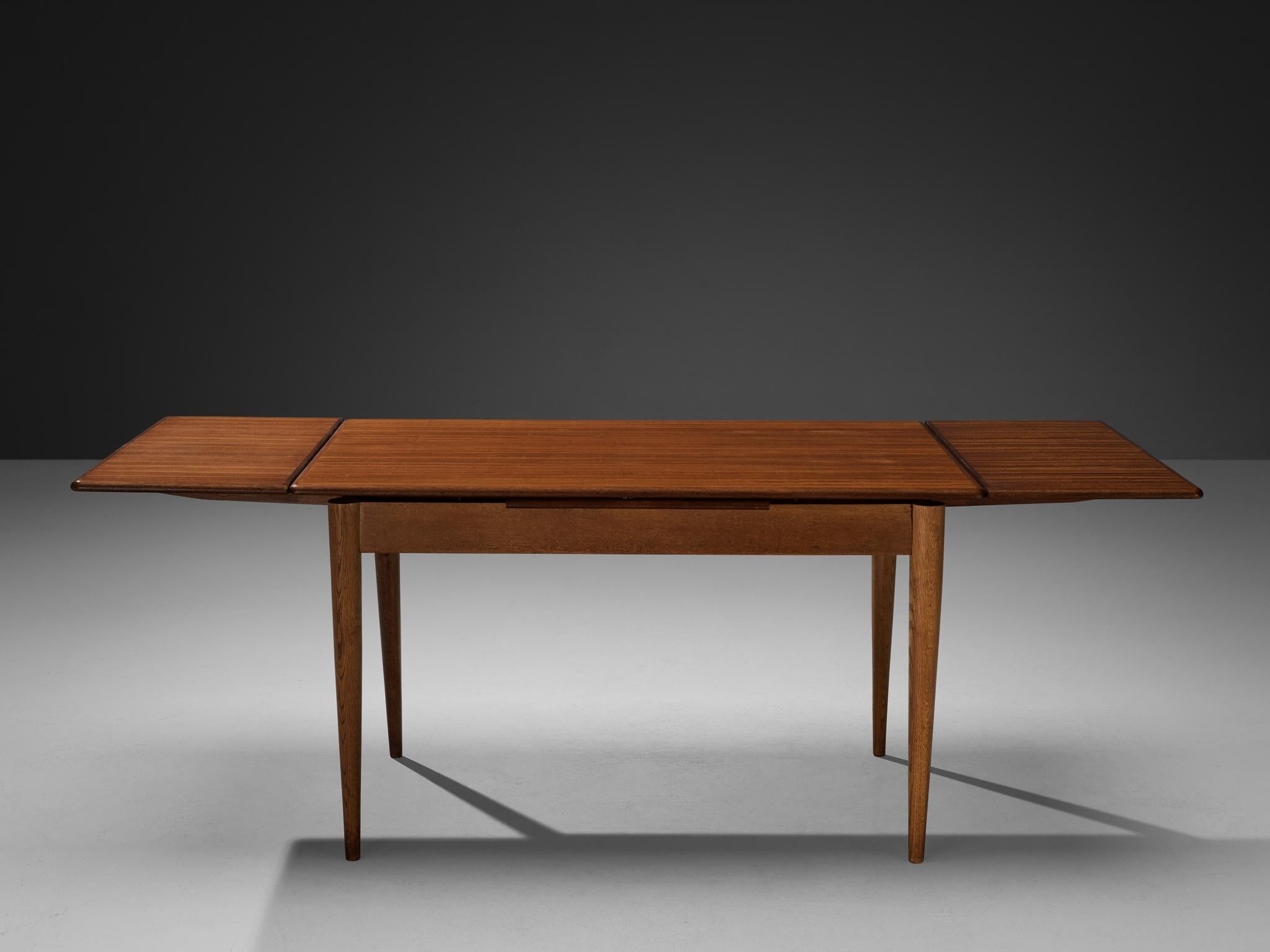 Scandinavian Modern Extendable Dining Table in Mahogany and Oak tables Morentz