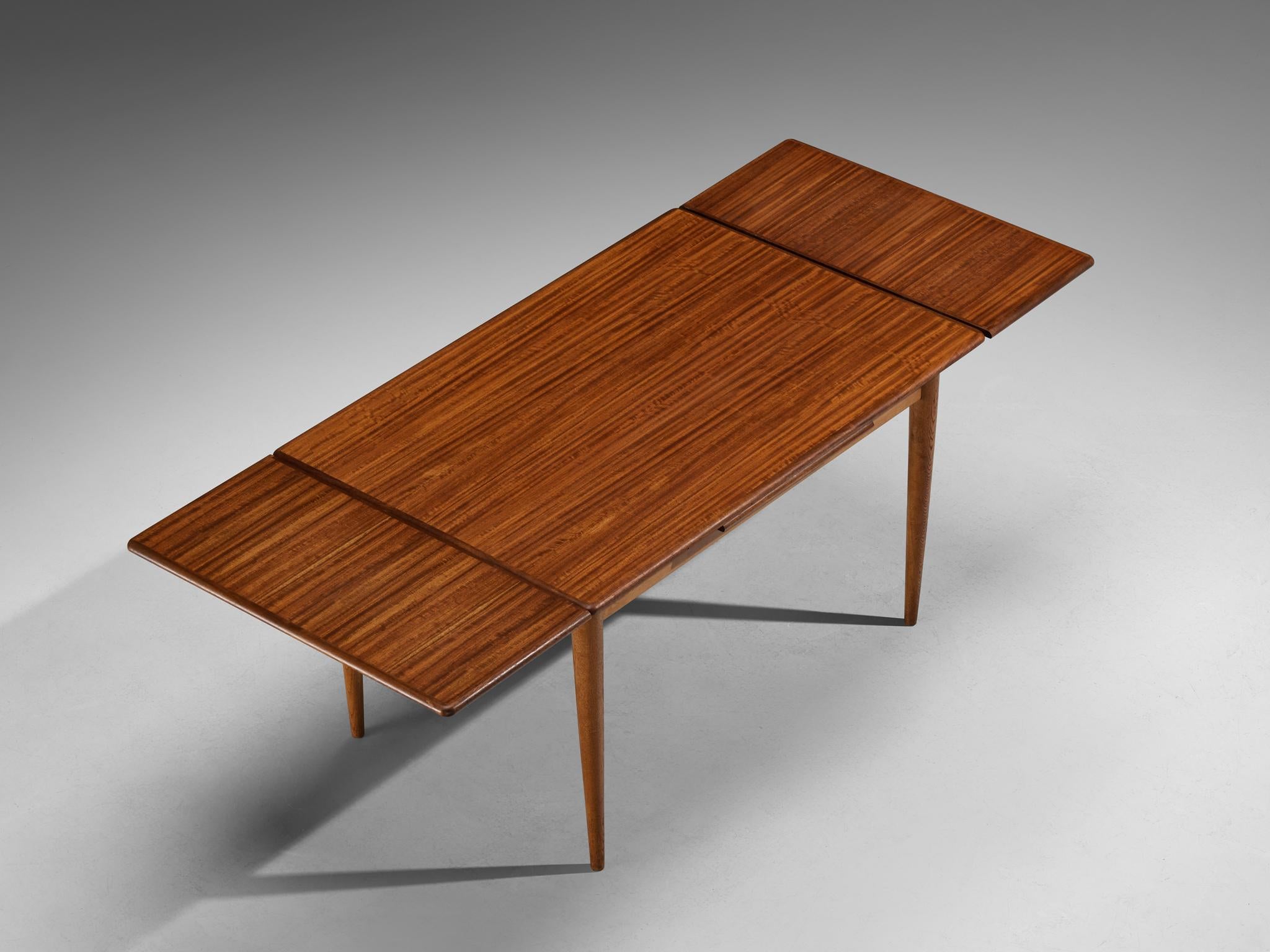 Scandinavian Modern Extendable Dining Table in Mahogany and Oak tables Morentz