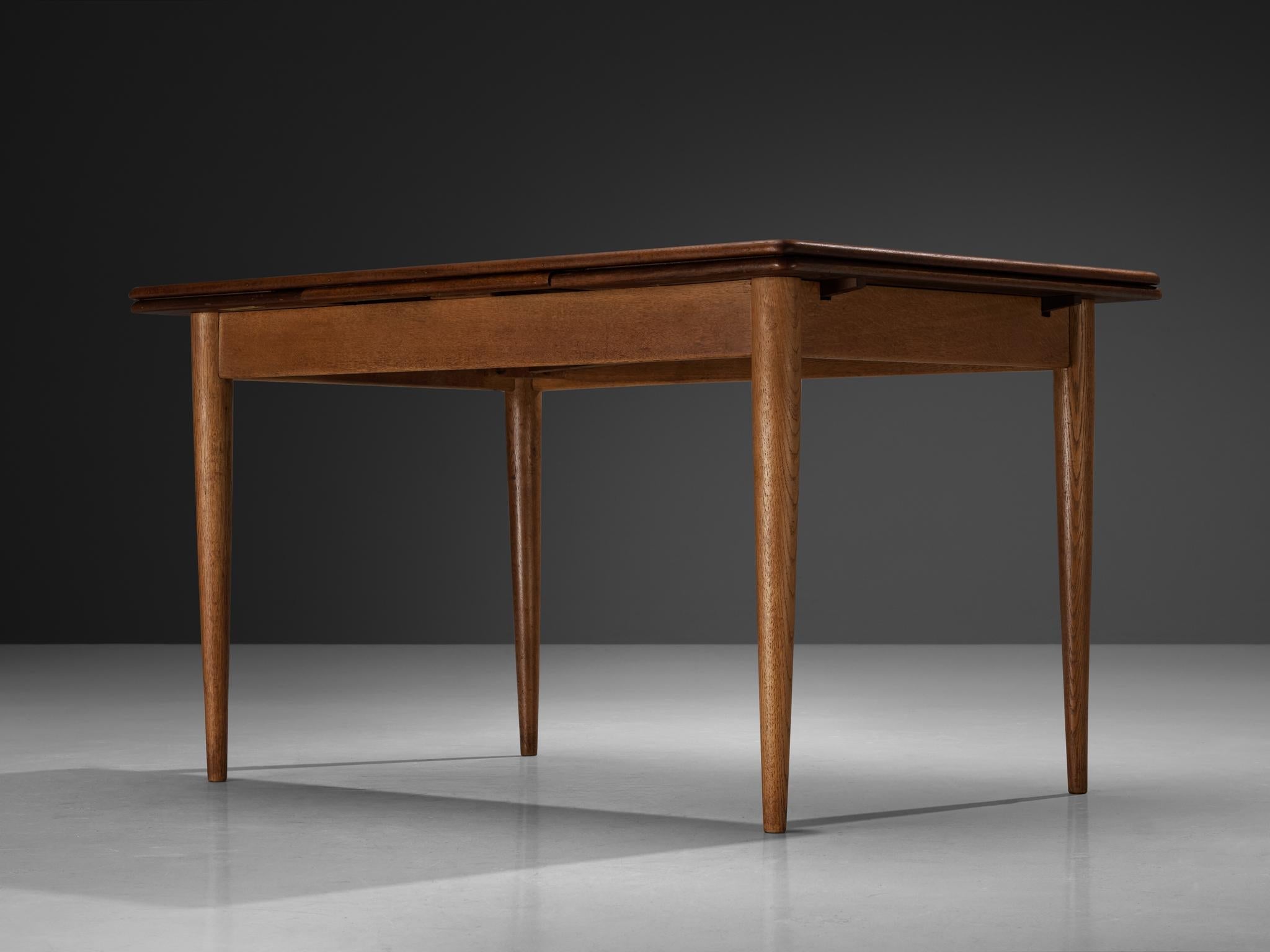 Scandinavian Modern Extendable Dining Table in Mahogany and Oak tables Morentz