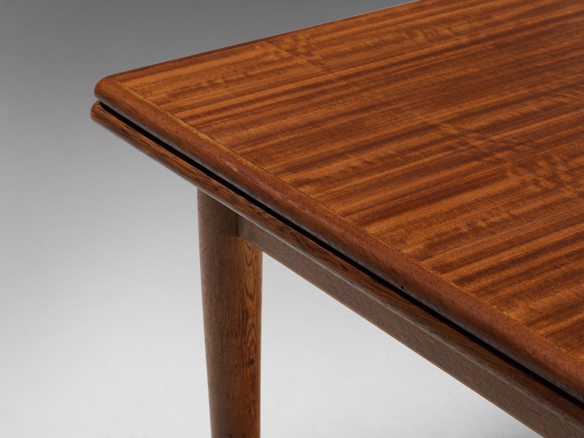 Scandinavian Modern Extendable Dining Table in Mahogany and Oak tables Morentz