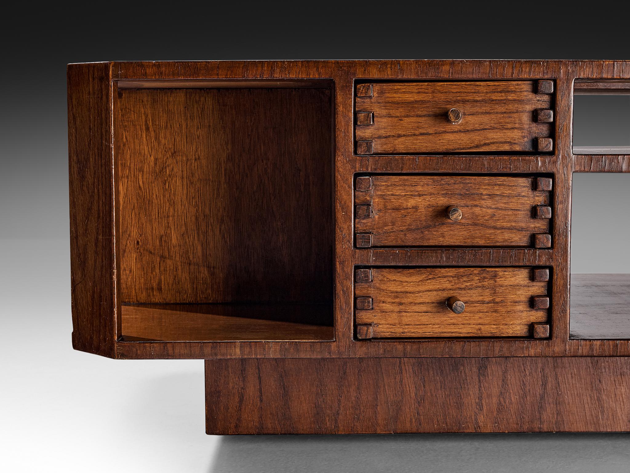 Giuseppe Rivadossi Coffee Table with Storage Compartments in Oak tables Morentz