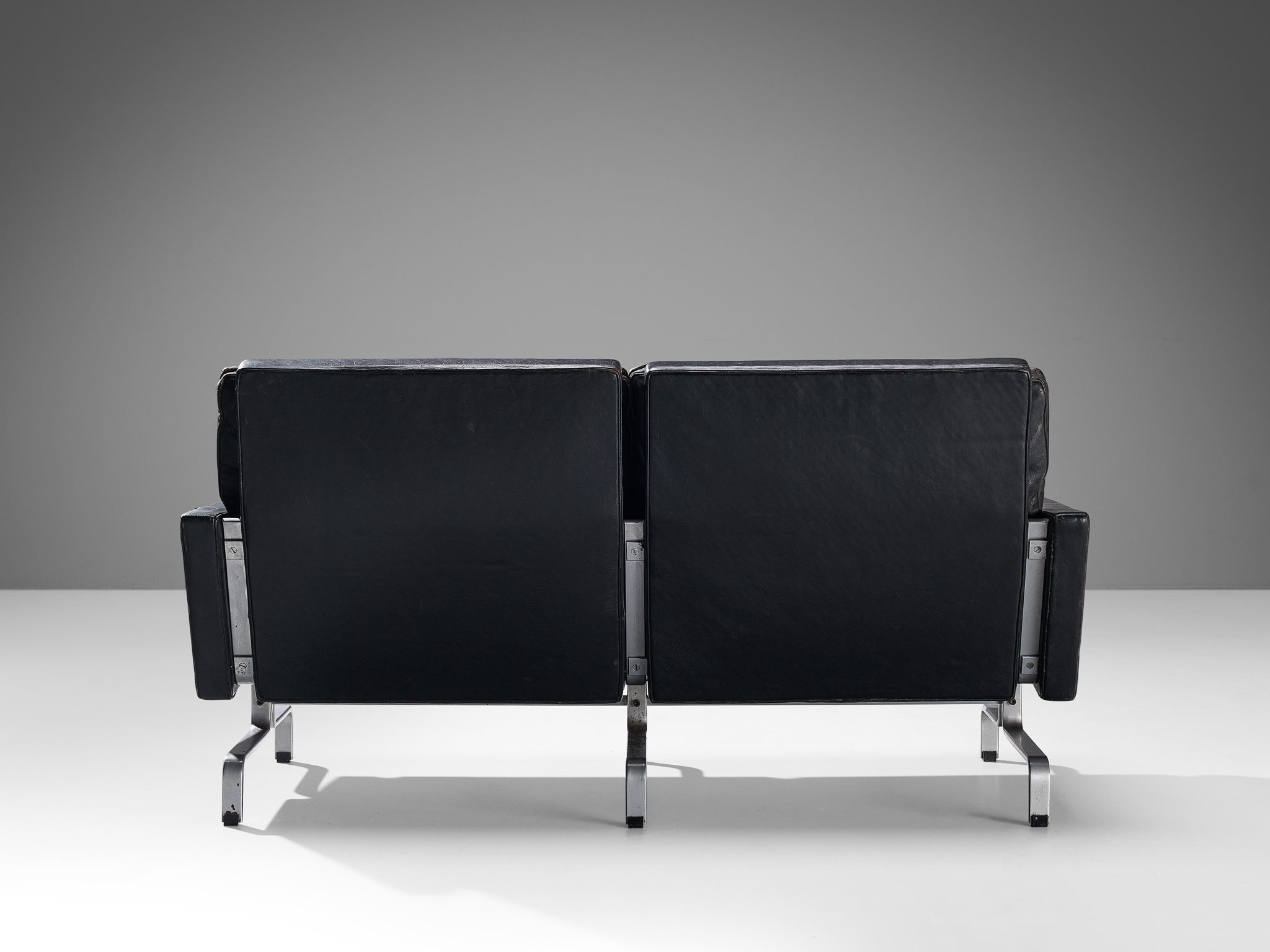 Poul Kjaerholm 'PK31' Sofa in Black Leather seating Morentz