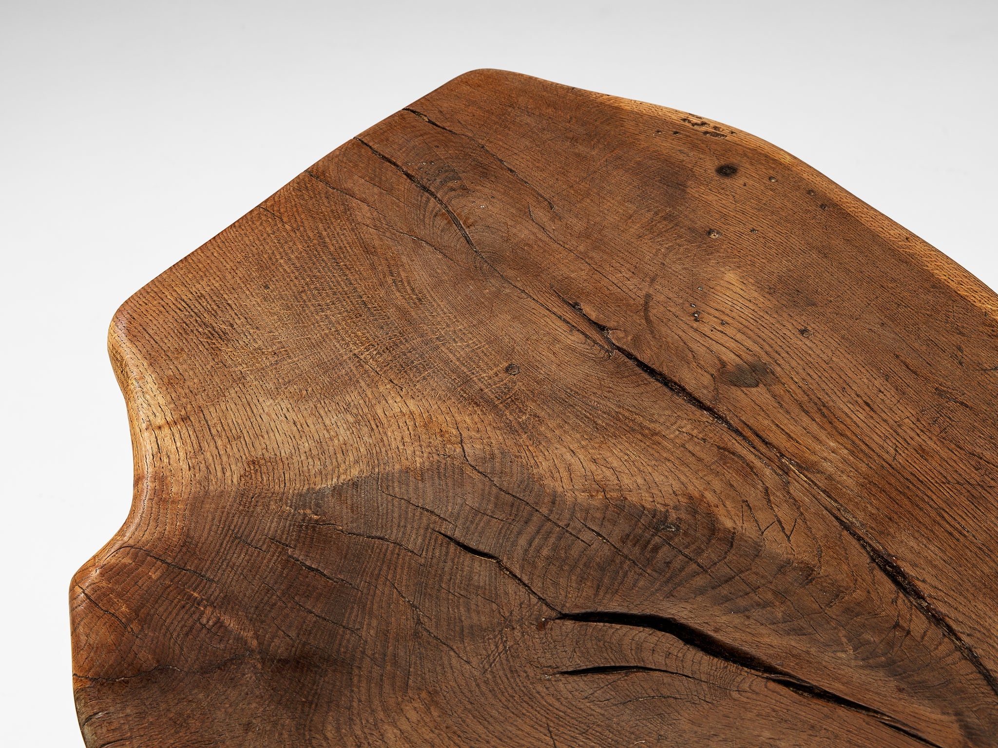 Mobichalet Brutalist Table with Chair and Stool in Oak tables Morentz