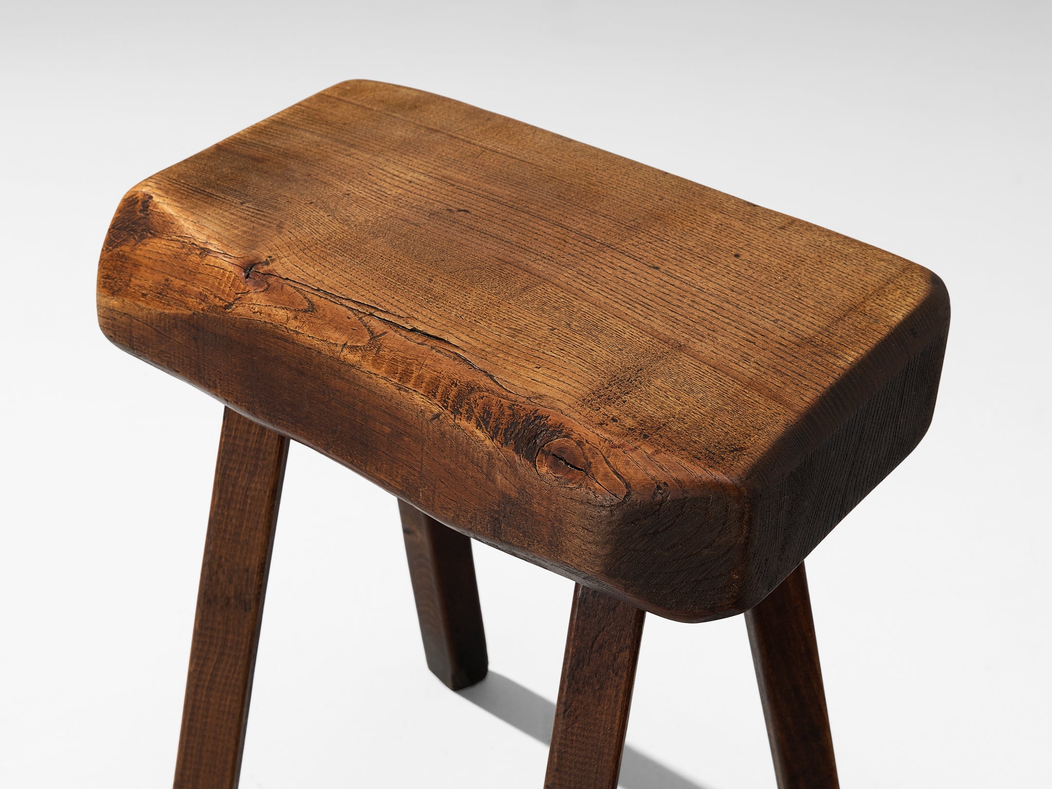 Mobichalet Brutalist Table with Chair and Stool in Oak tables Morentz