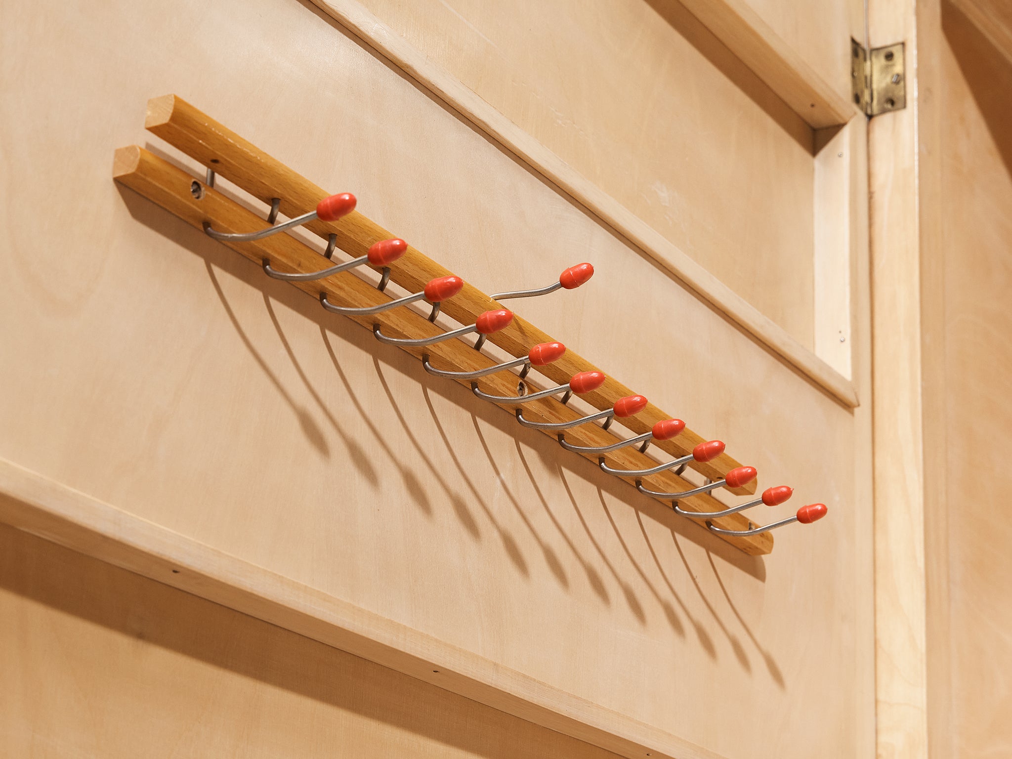 Unique Italian Large Wall Unit with Writing Desk in Maple and Birch Case pieces and storage cabinets Morentz
