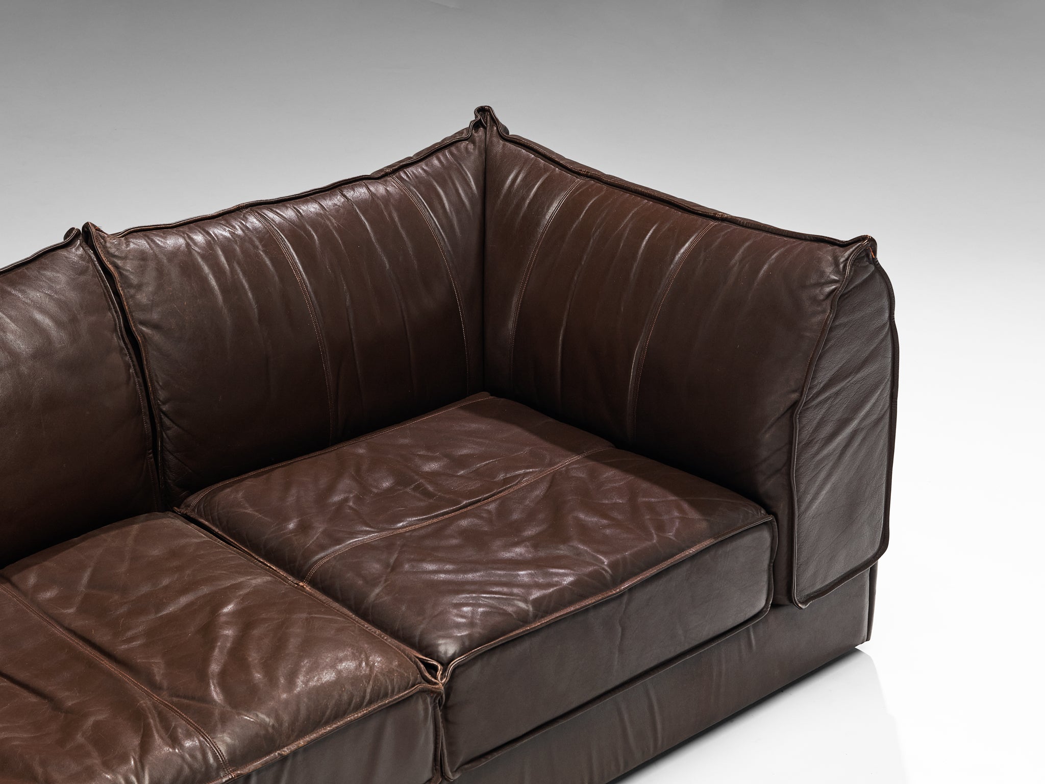 De Sede 'Pagoda' DS-19 Sofas in Dark Brown Leather
