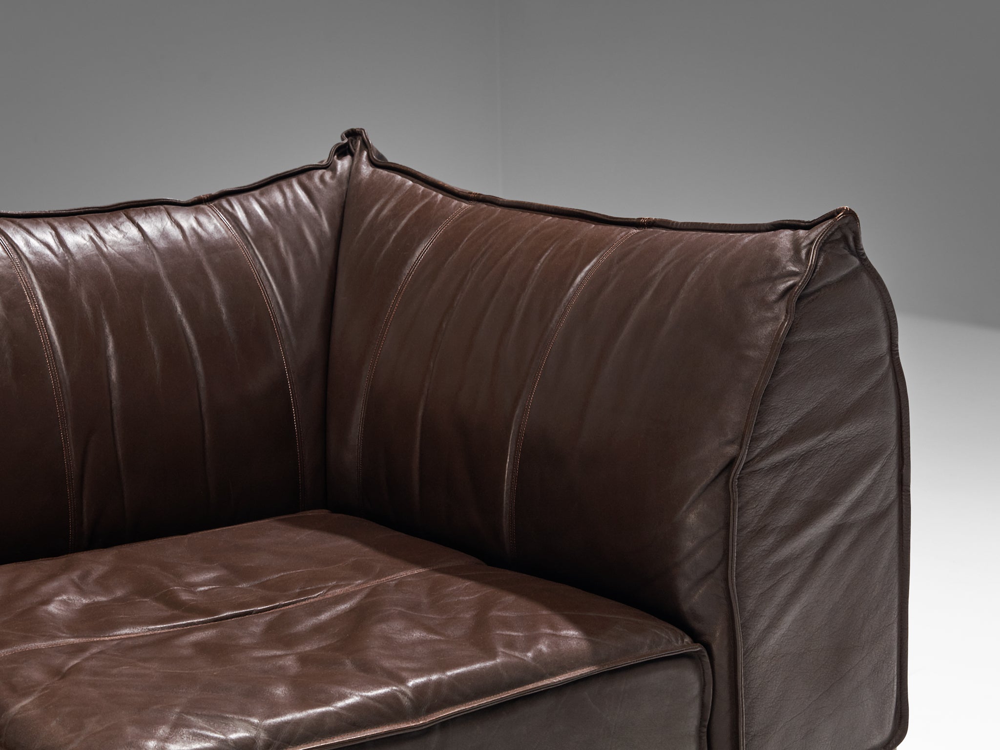 De Sede 'Pagoda' DS-19 Sofas in Dark Brown Leather