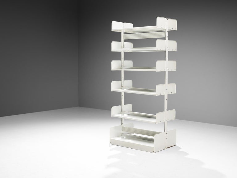 Lips Vago Double 'Congresso' Bookcase in White Steel