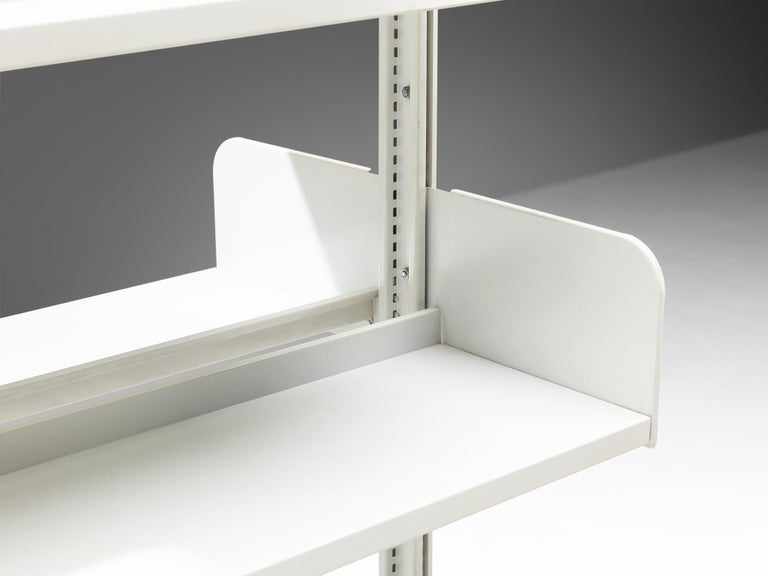 Lips Vago Double 'Congresso' Bookcase in White Steel