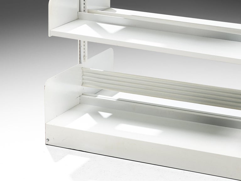 Lips Vago Double 'Congresso' Bookcase in White Steel