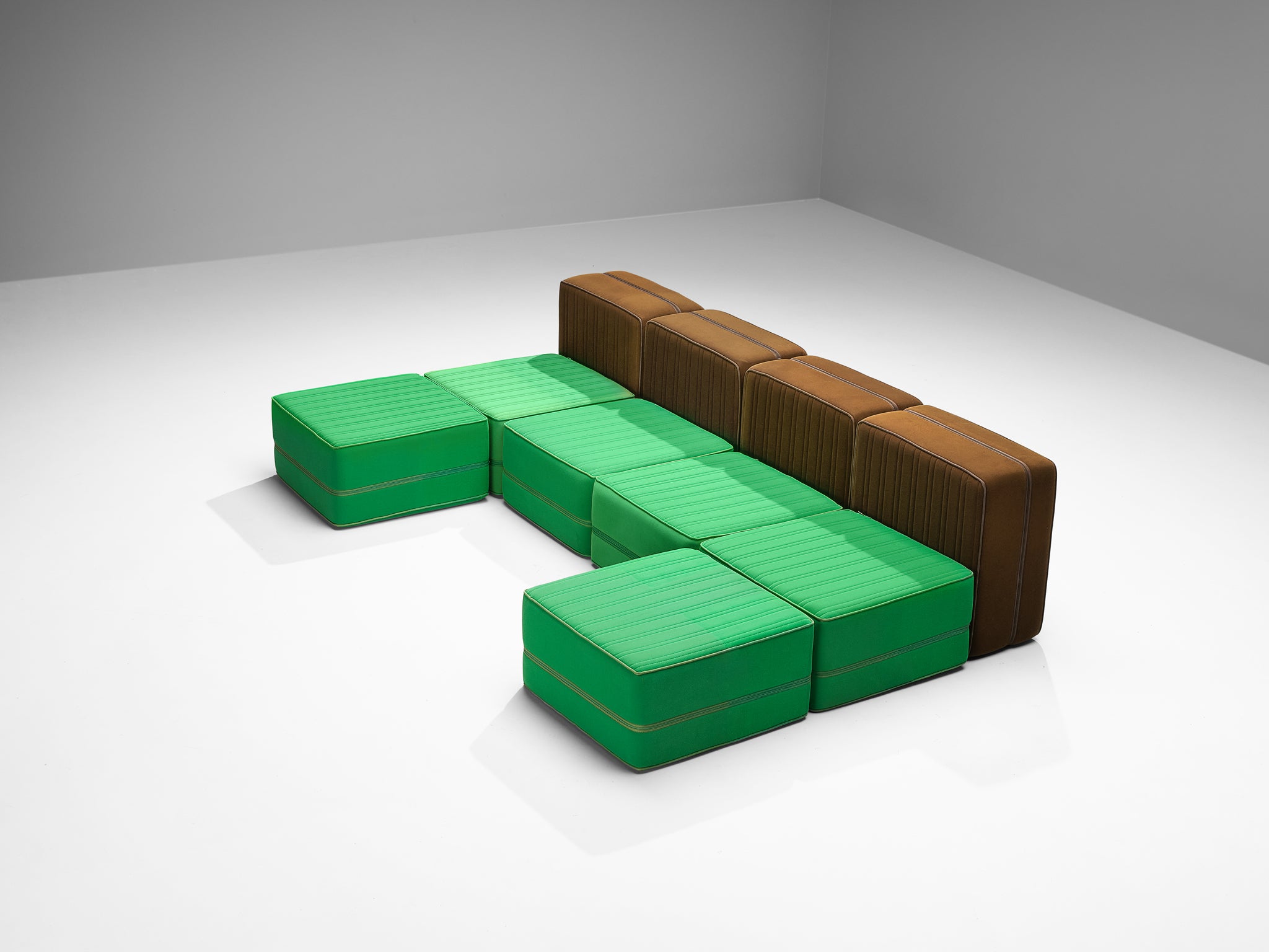 De Pas, D’Urbino & Lomazzi for Zanotta 'Settebello' Sectional Sofa Seating Morentz