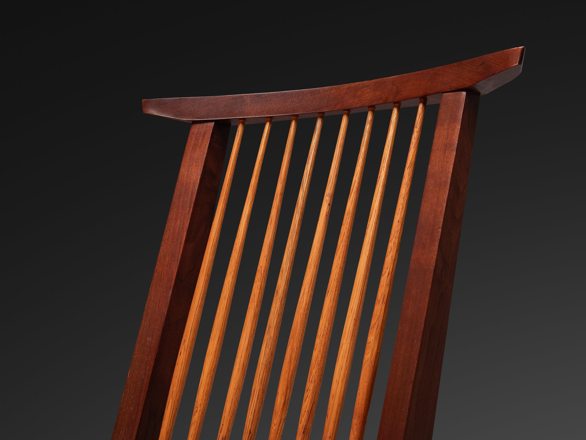 George Nakashima Set of Four 'Conoid' Chairs in Walnut Seating Morentz