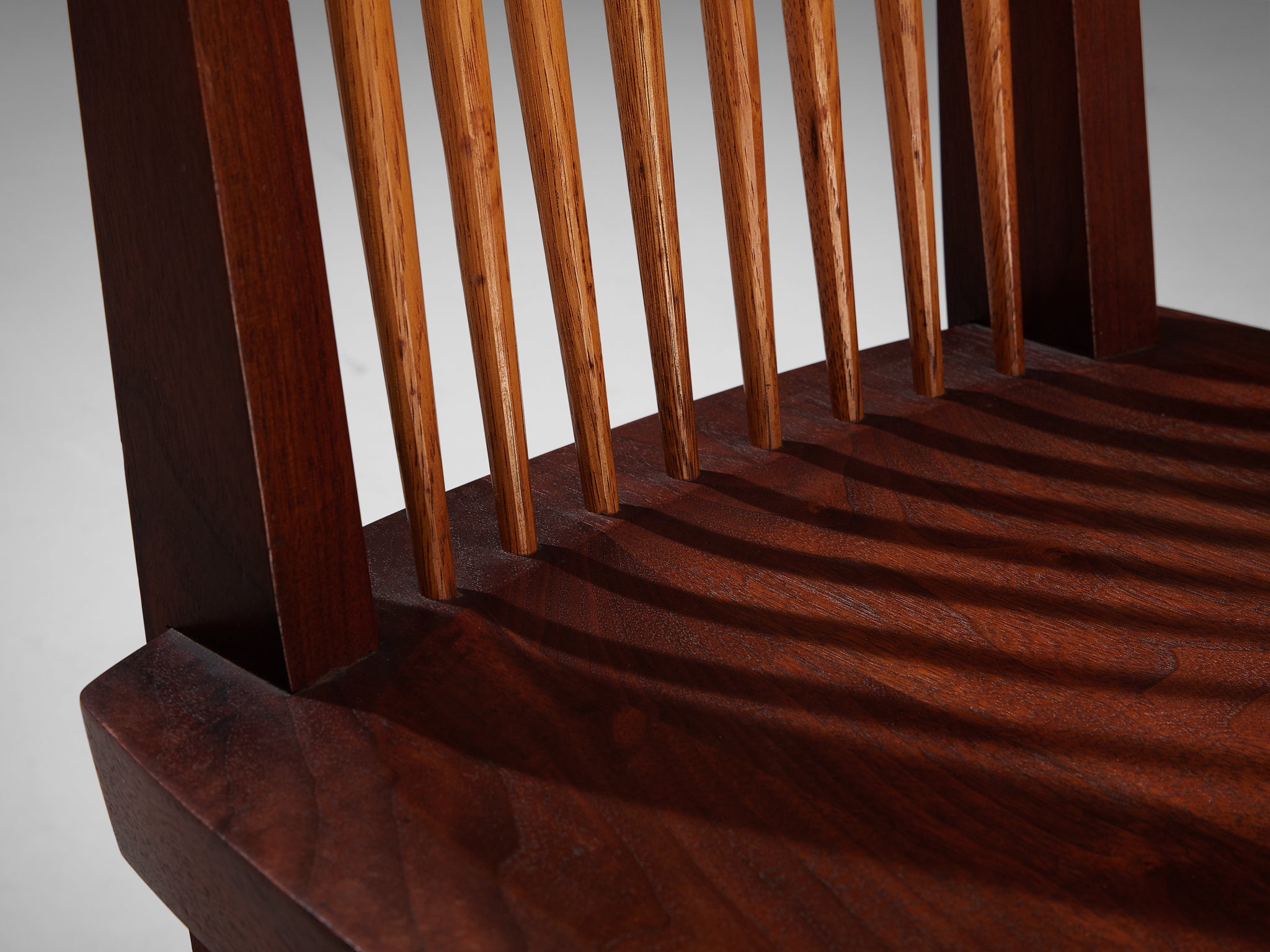 George Nakashima Set of Four 'Conoid' Chairs in Walnut Seating Morentz