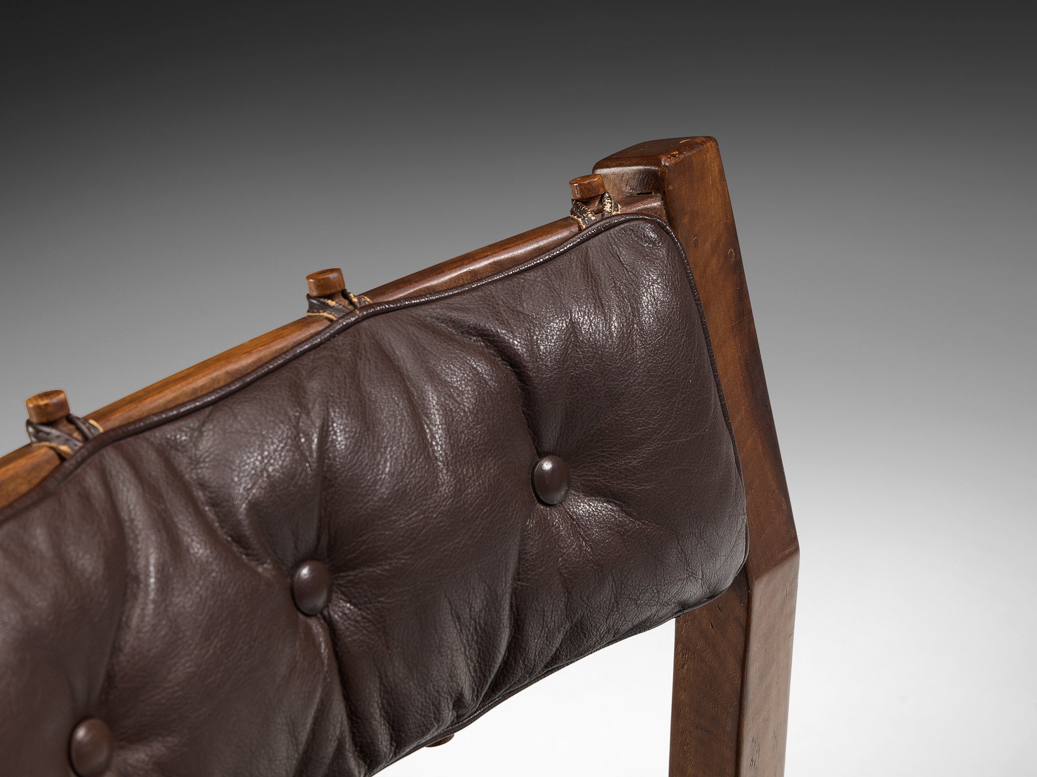 Giuseppe Rivadossi for Officina Rivadossi Dining Chair in Walnut Seating Morentz