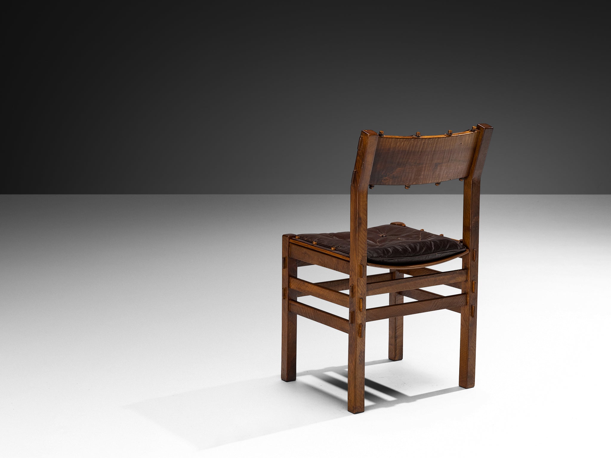 Giuseppe Rivadossi for Officina Rivadossi Dining Chair in Walnut Seating Morentz