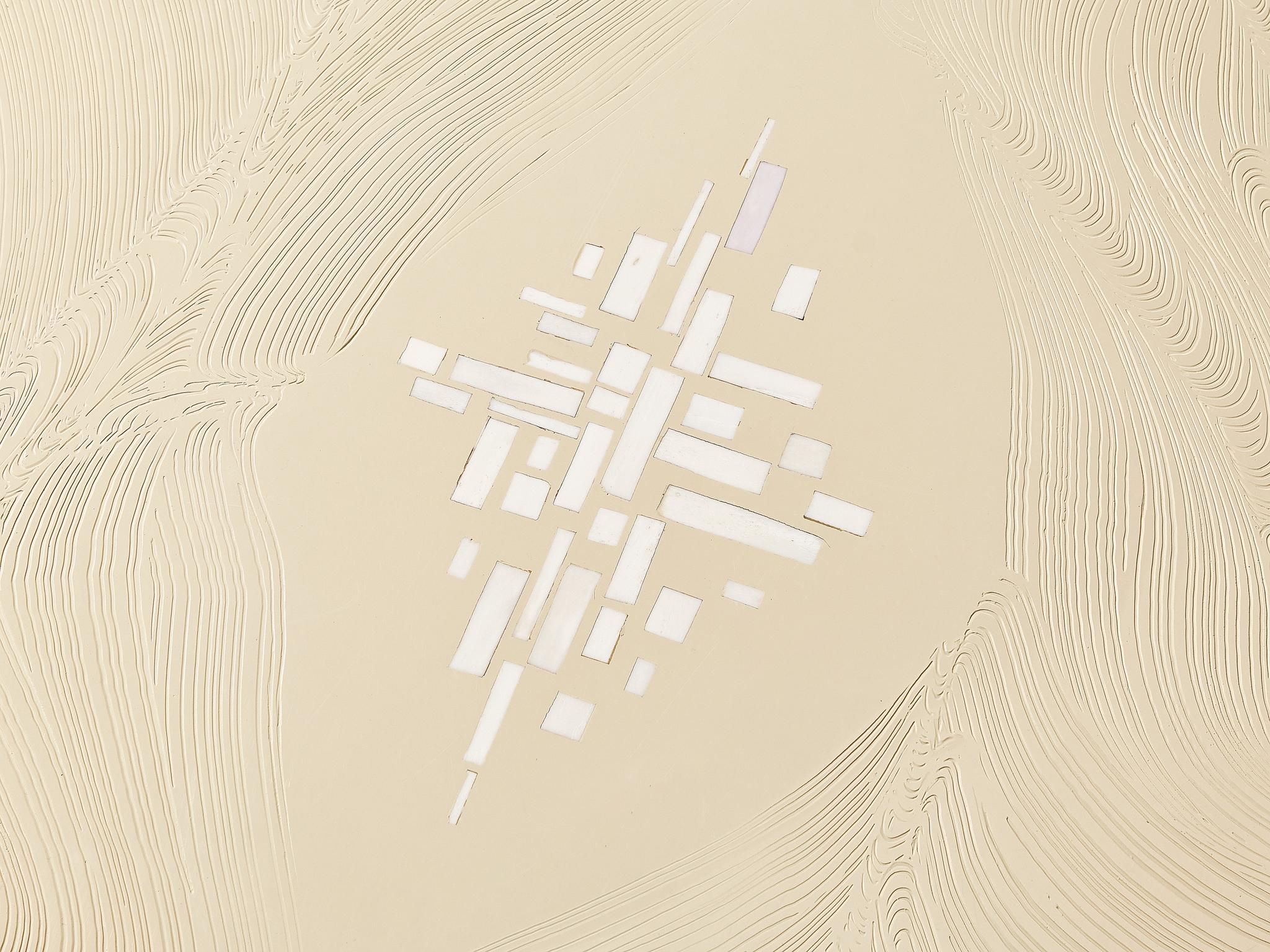 Jean Claude Dresse Rectangular Coffee Table in Off-White Resin tables Morentz